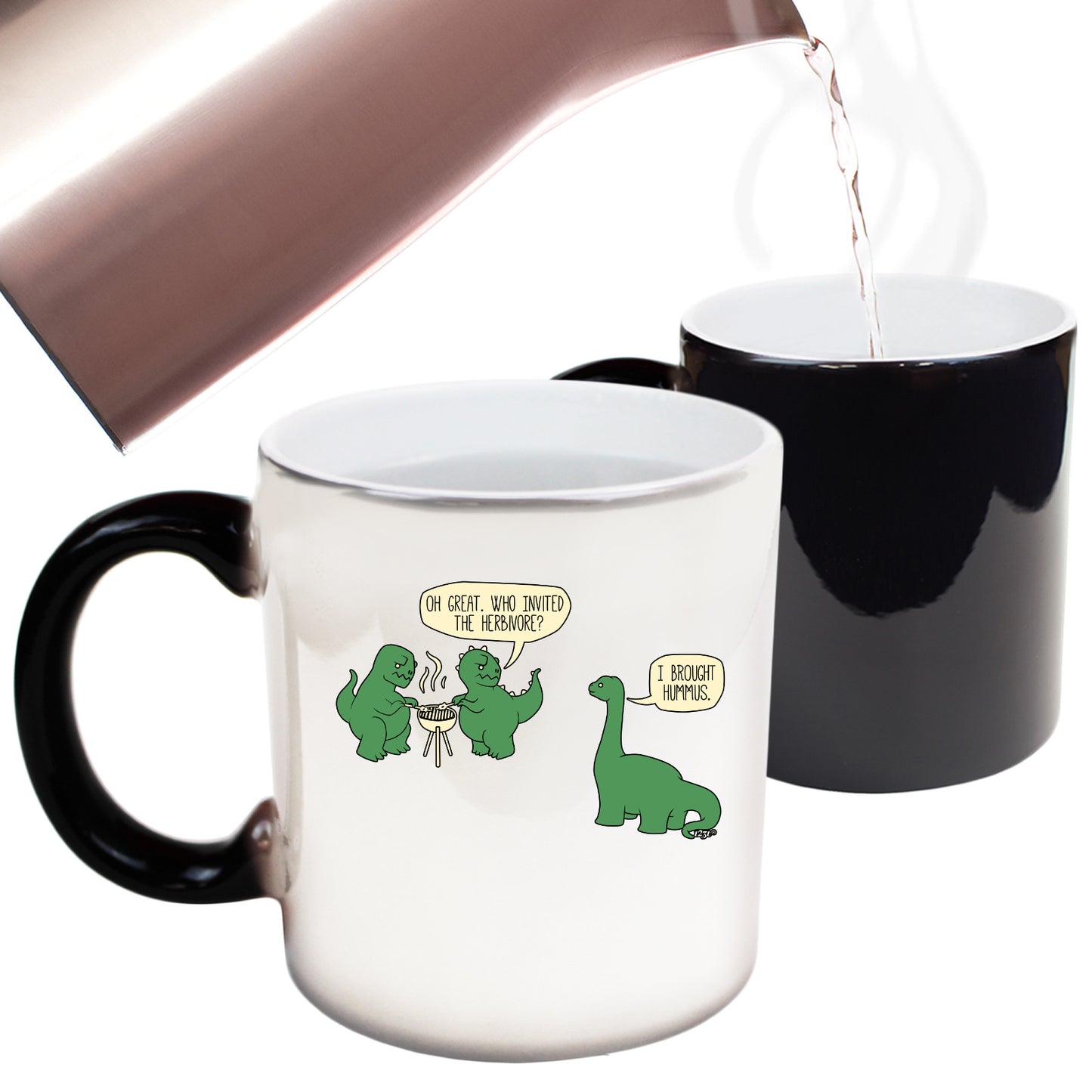 Invited The Herbivore Dinosaur - Funny Colour Changing Mug