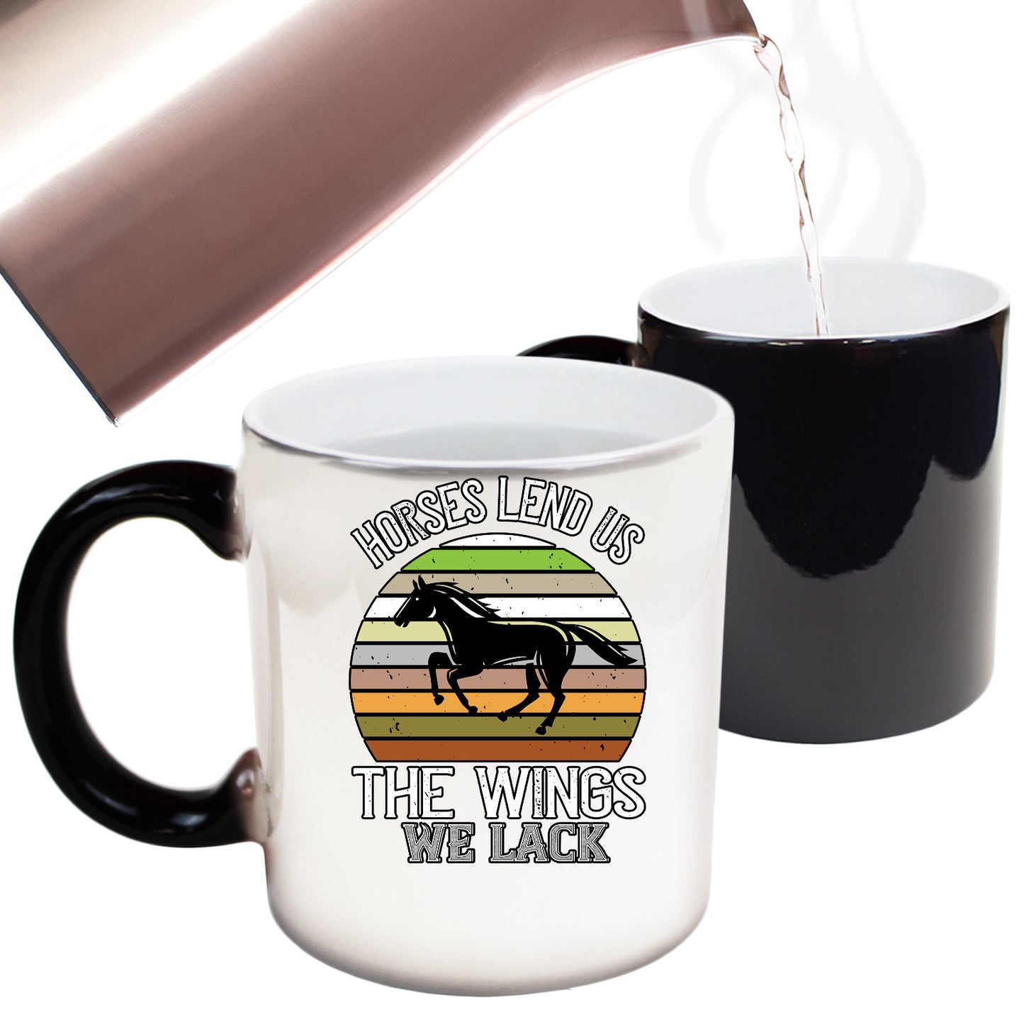 Horses Lend Us The Wings We Lack - Funny Colour Changing Mug