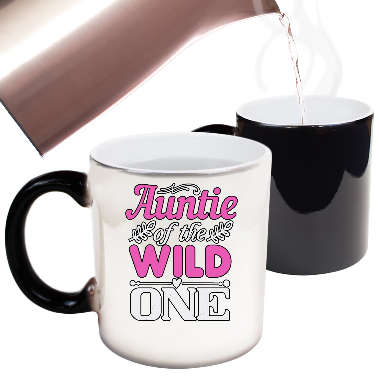 Auntie Of The Wild One Aunt - Funny Colour Changing Mug