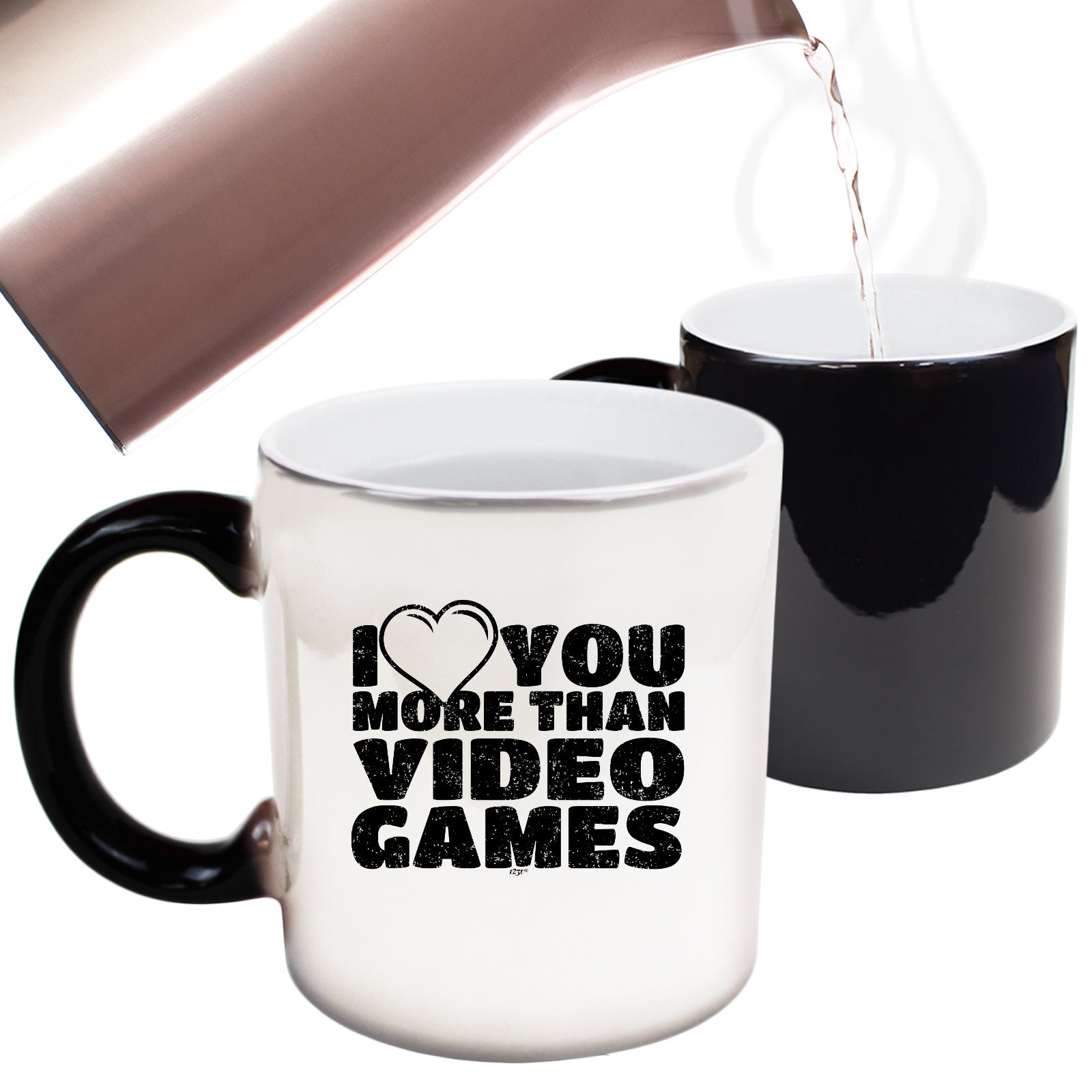 Love You More Than Video Games - Funny Colour Changing Mug