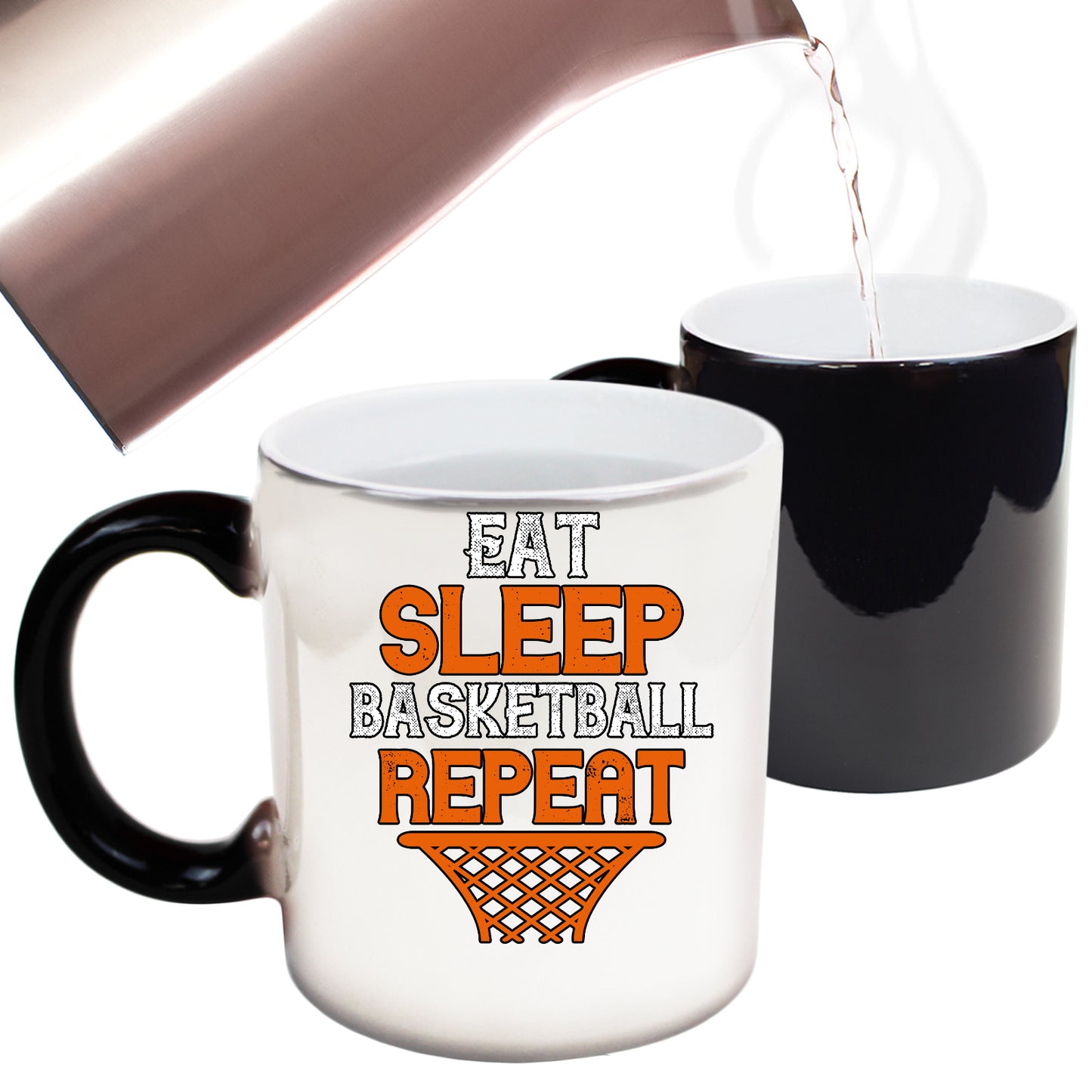 Eat Sleep Basketball Repeat - Funny Colour Changing Mug