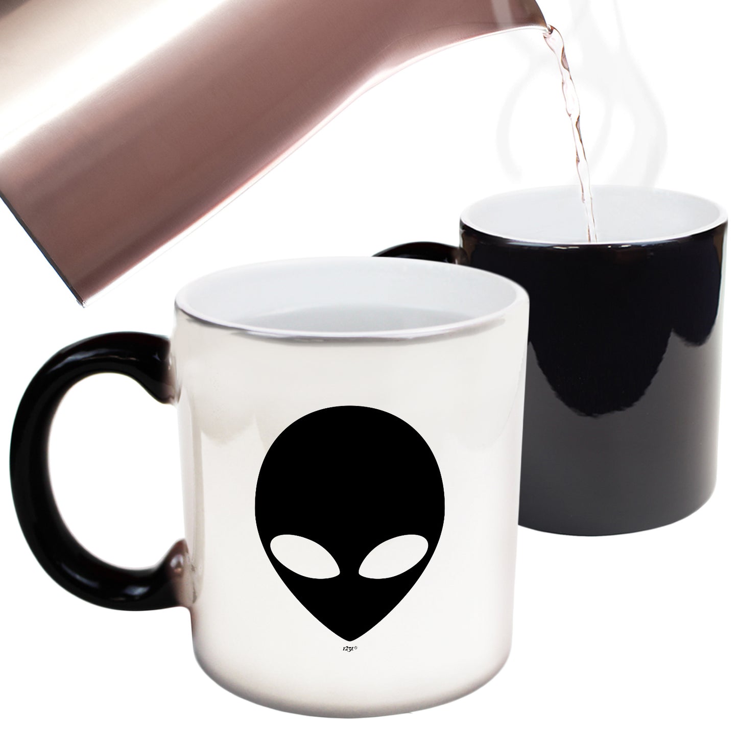 Alien Head White - Funny Colour Changing Mug