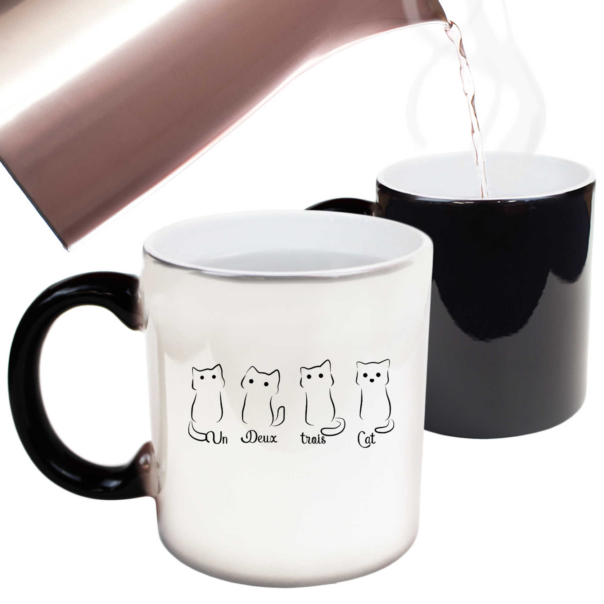 Un Deux Trois Cat - Funny Colour Changing Mug