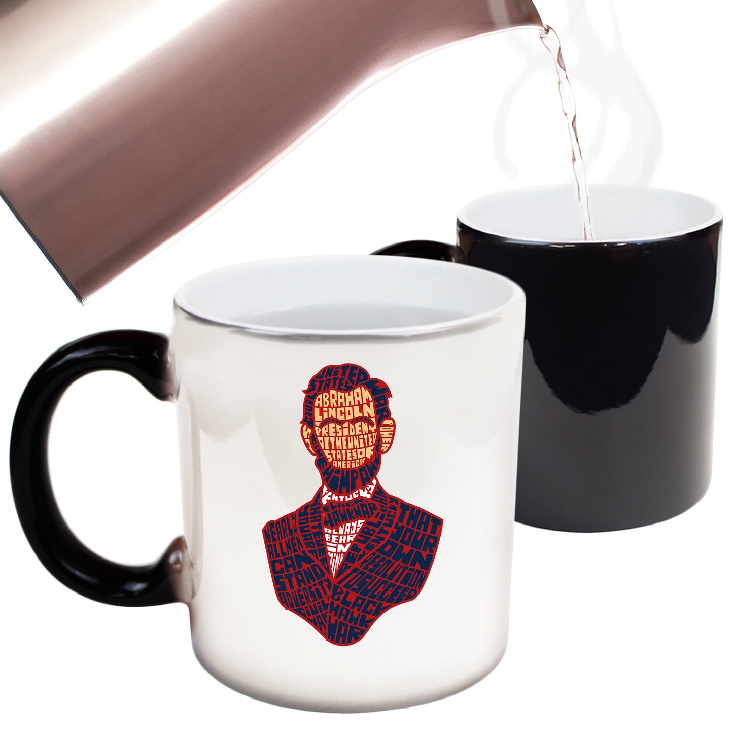 Abraham Lincoln Calligram President - Funny Colour Changing Mug