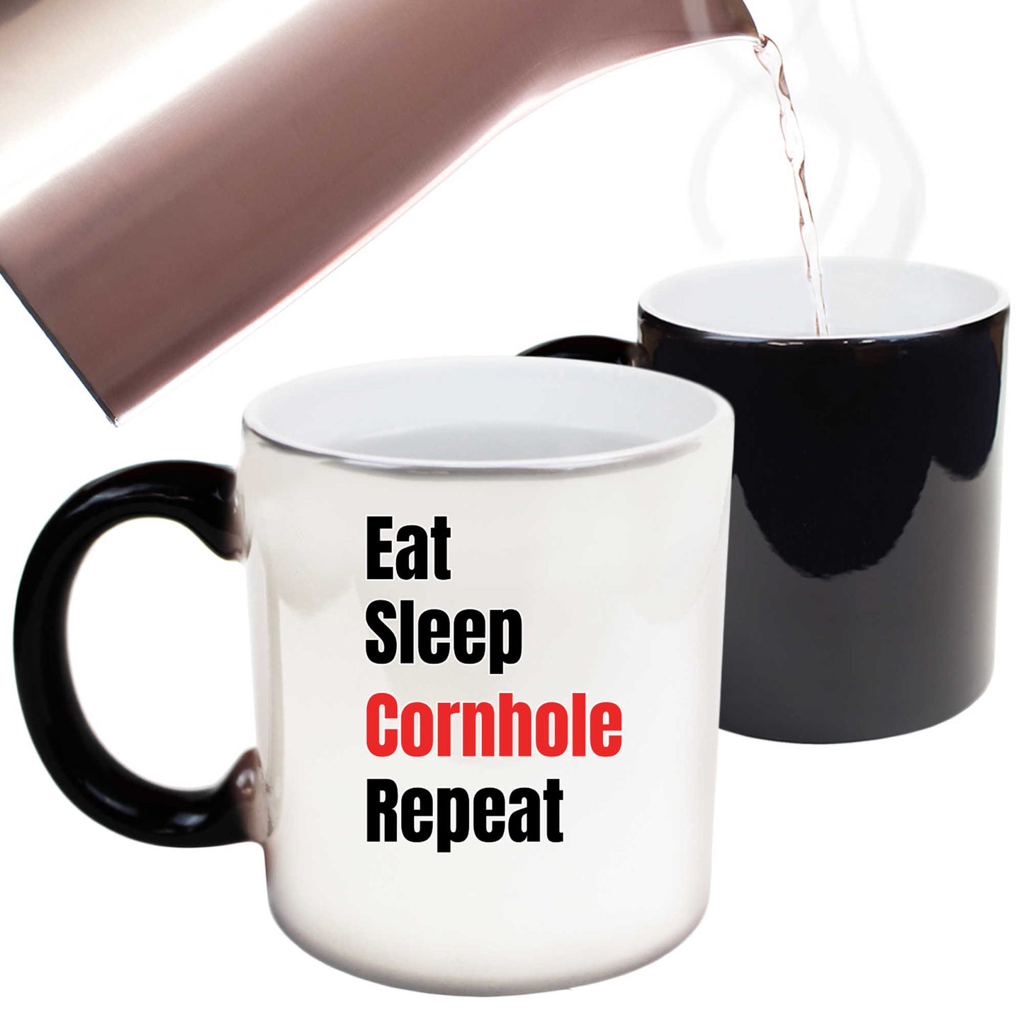 Eat Sleep Cornhole Repeat - Funny Colour Changing Mug