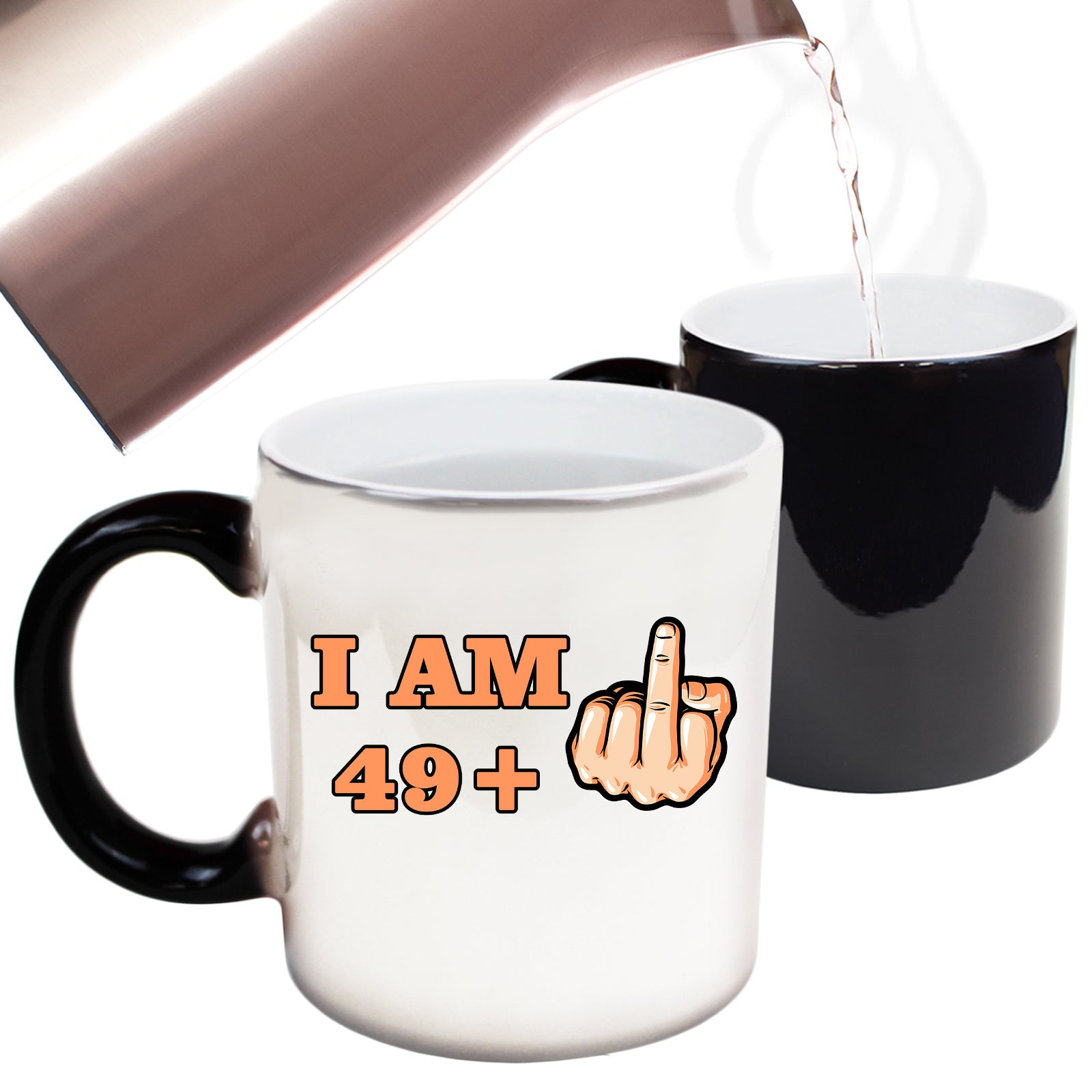 49 + 1 Middle Finger 50Th Age Birthday - Funny Colour Changing Mug