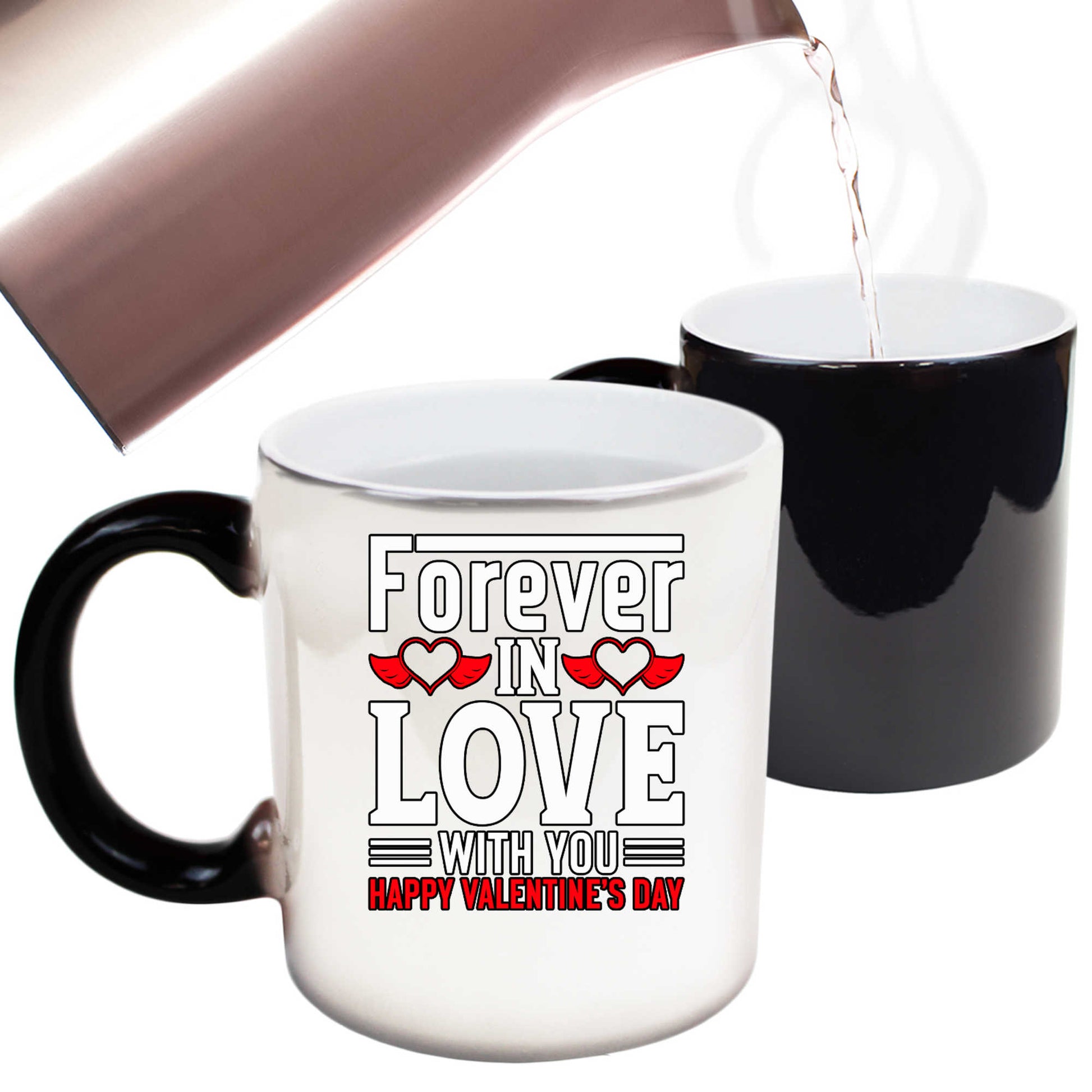 Forever In Love With You Happy Valentine Day - Funny Colour Changing Mug