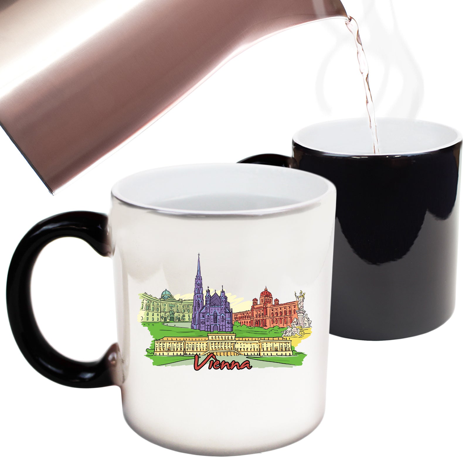 Vienna Austria Country Flag Destination - Funny Colour Changing Mug