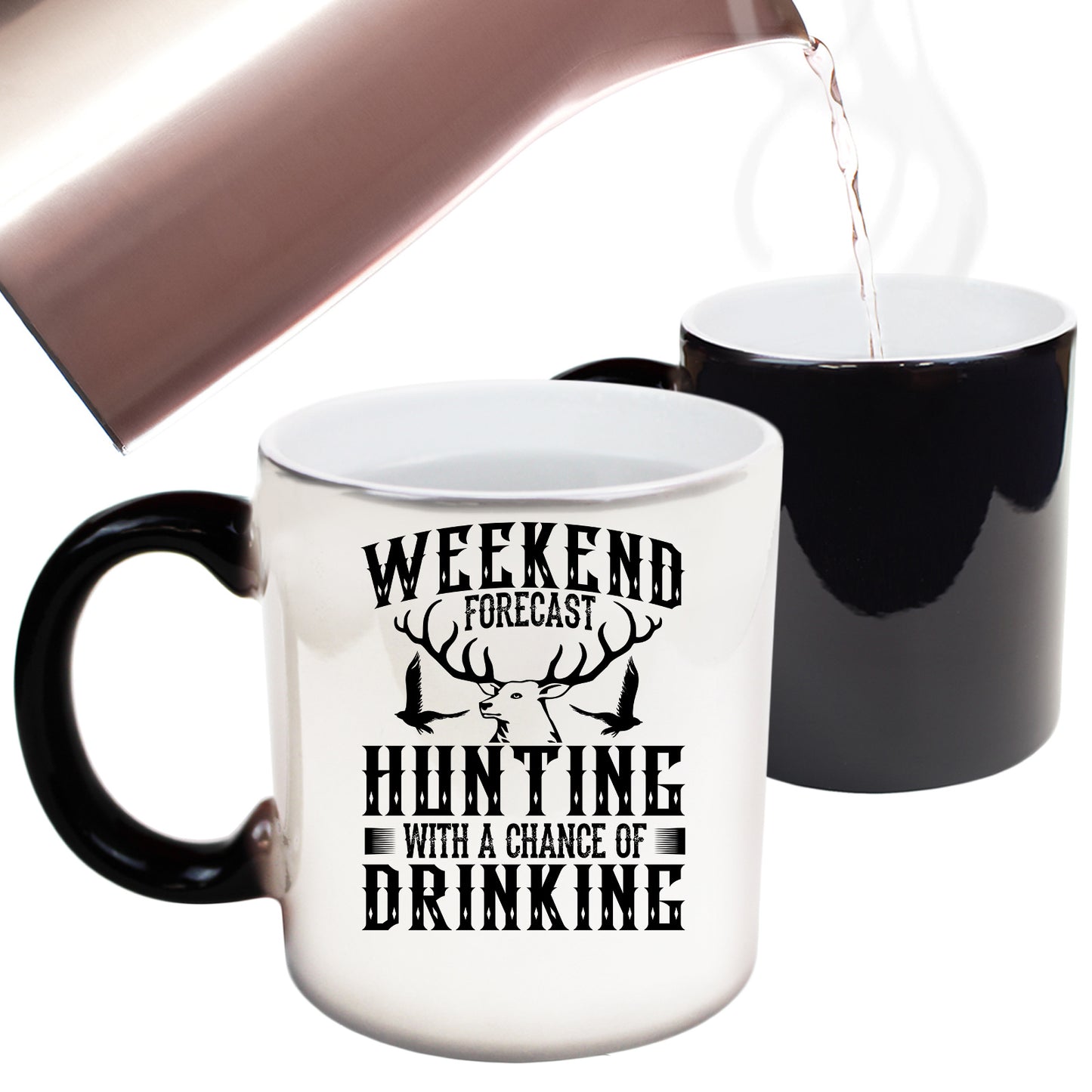 Weekend Forecast Hunting Drinking Hunt - Funny Colour Changing Mug