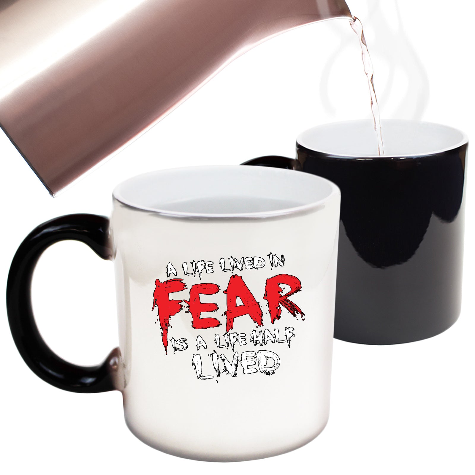 A Life Lived In Fear Is A Life Half Lived - Funny Colour Changing Mug