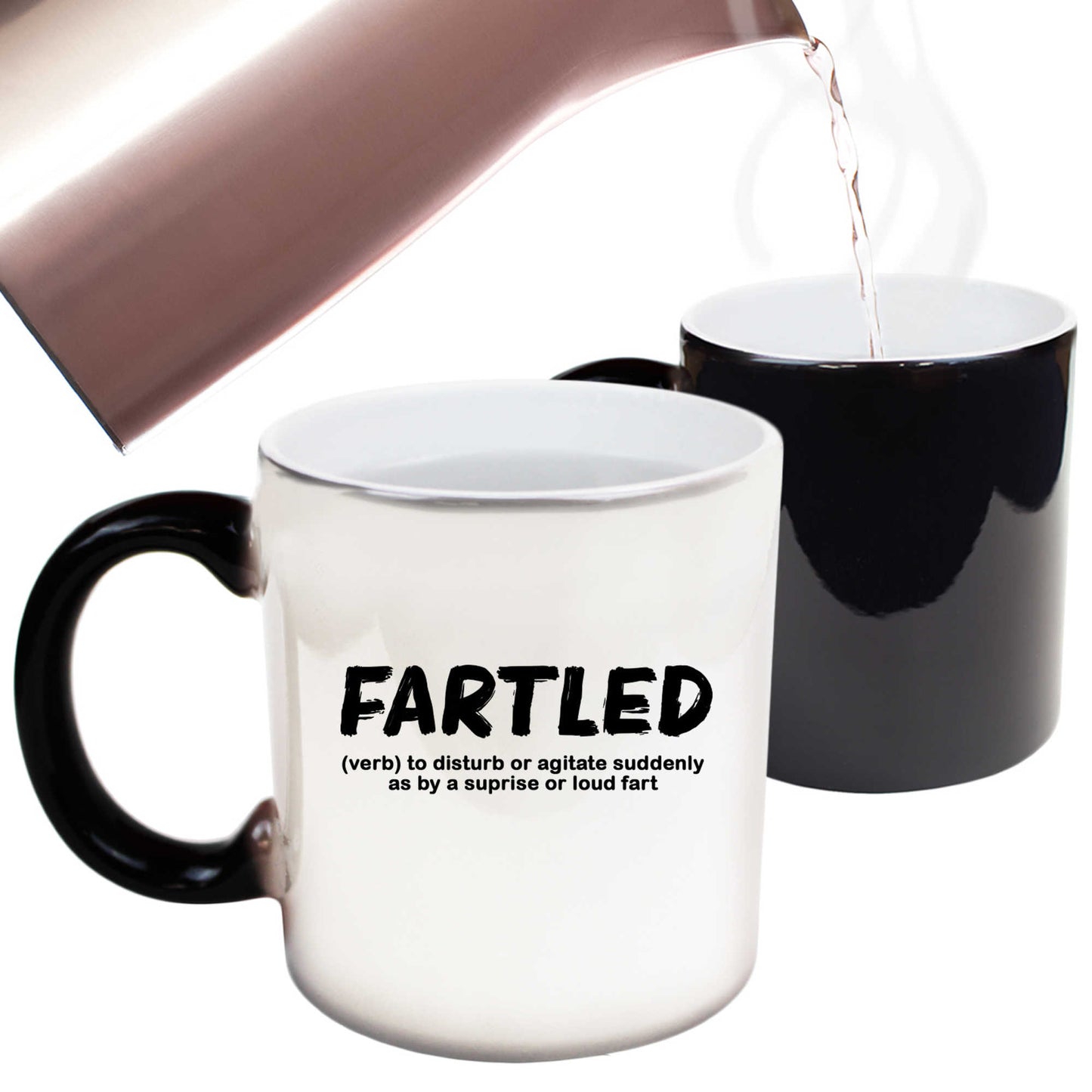 Fartled Verb Loud Fart - Funny Colour Changing Mug