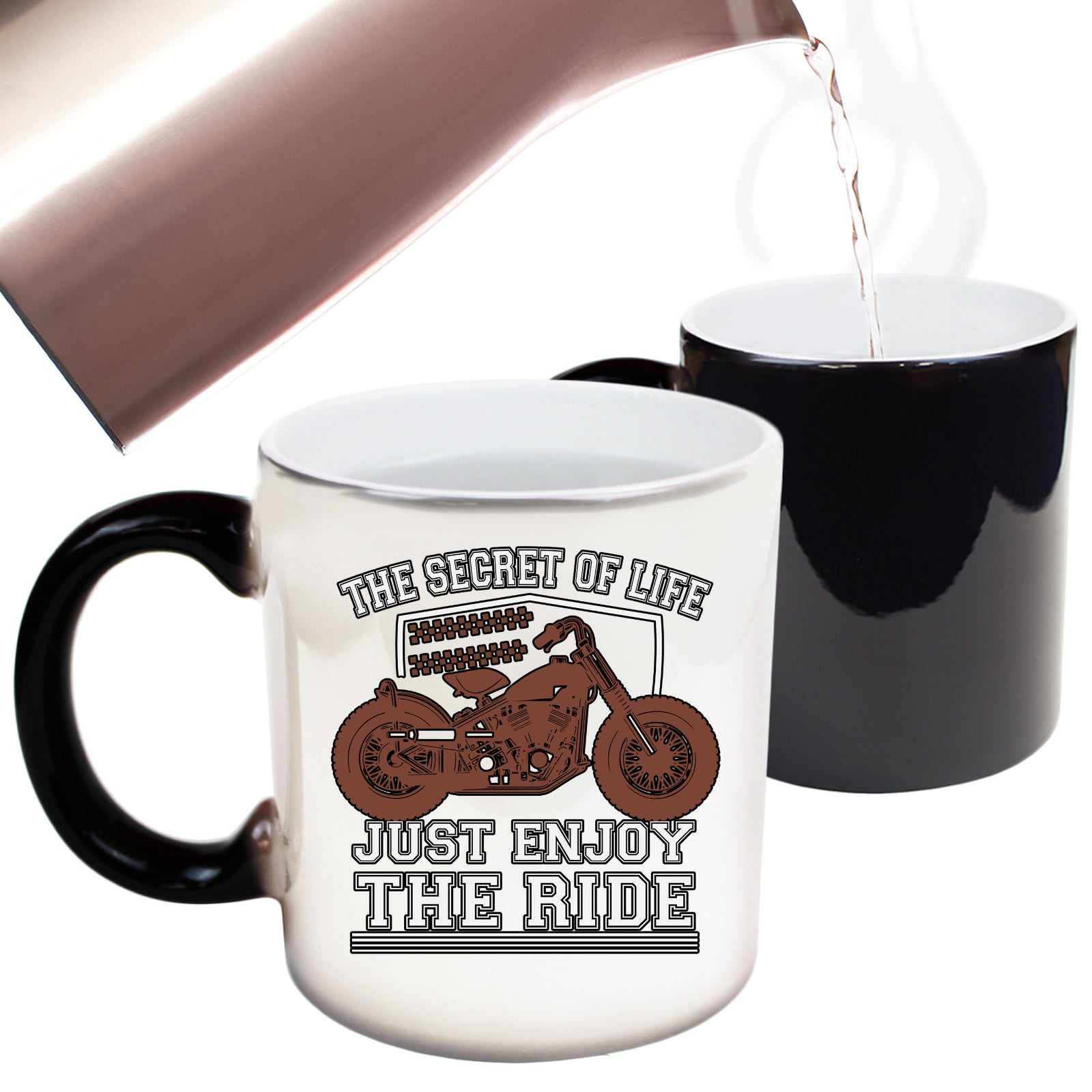 Secret Of Life Ride Motorcycle Motorbike - Funny Colour Changing Mug