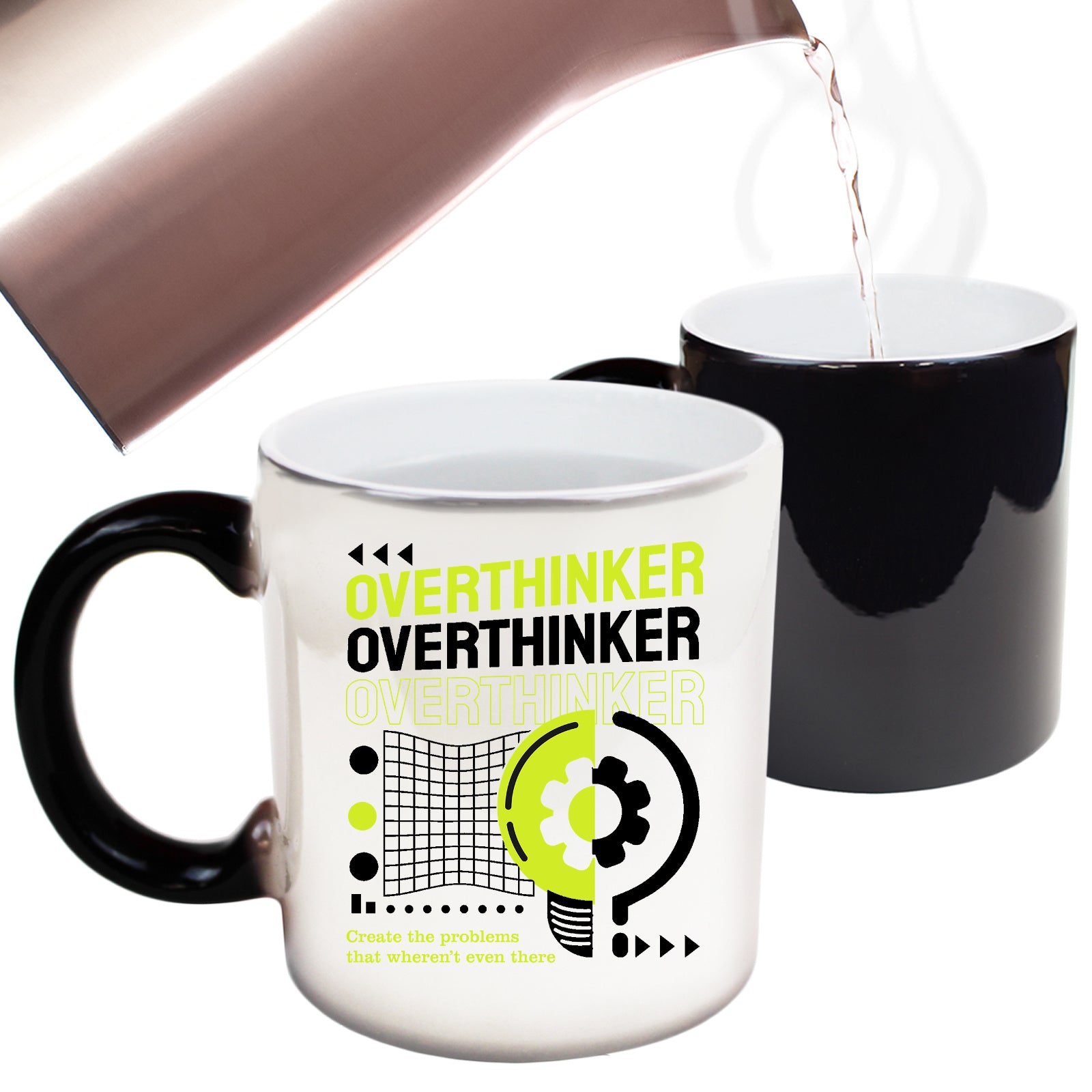 Overthinker Creating Problems Funny - Funny Colour Changing Mug