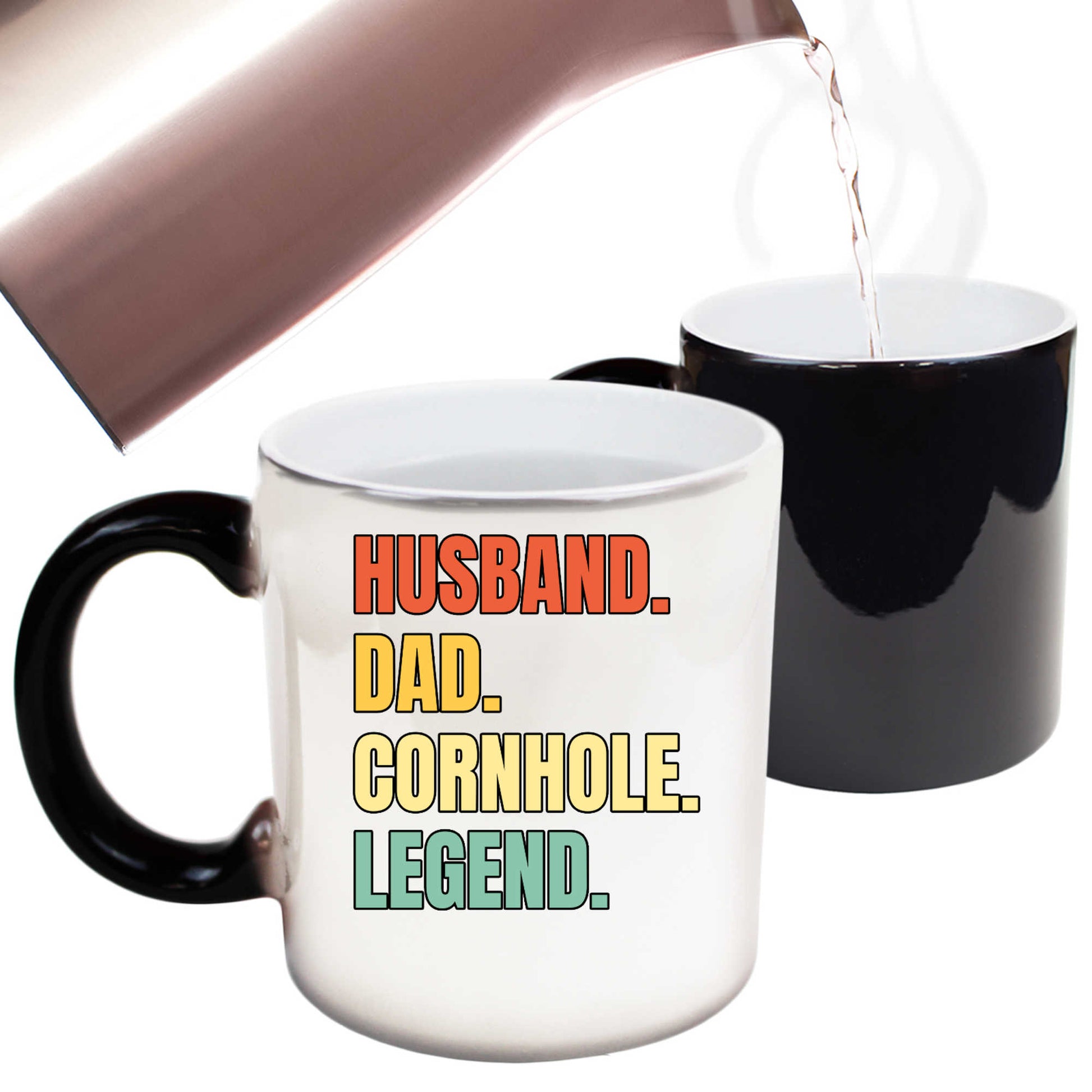 Husband Dad Cornhole Legend - Funny Colour Changing Mug