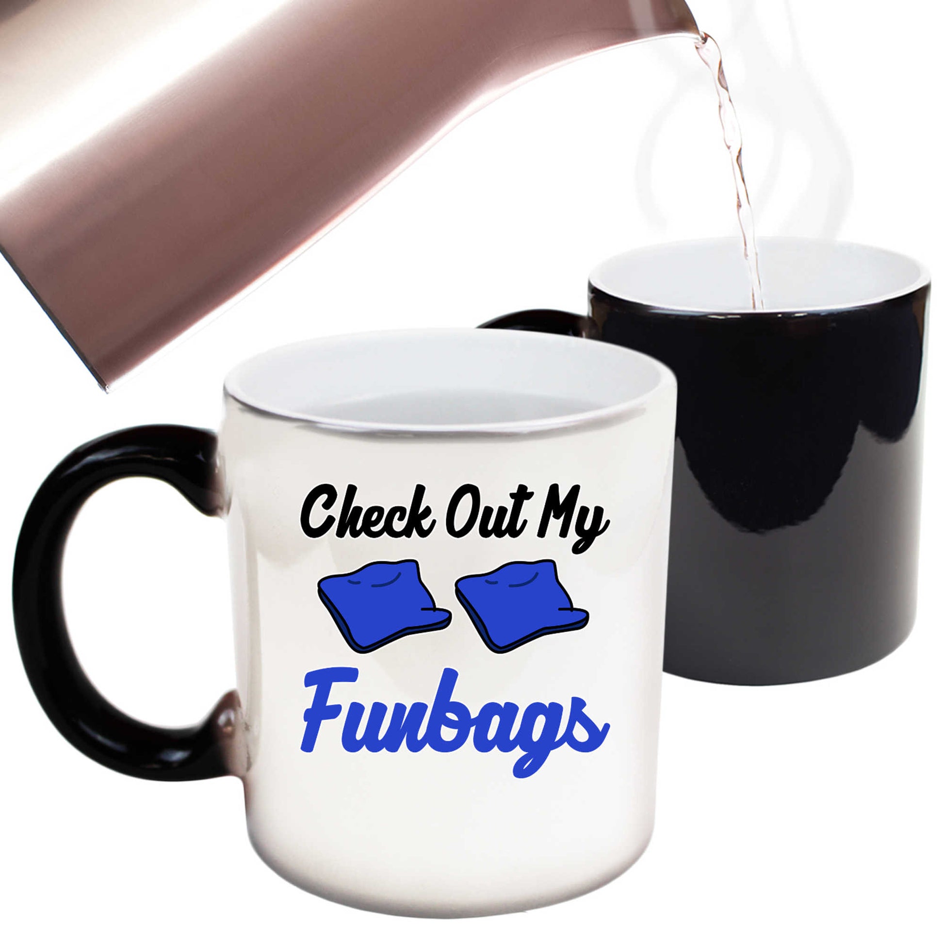 Check Out My Funbags Cornhole - Funny Colour Changing Mug