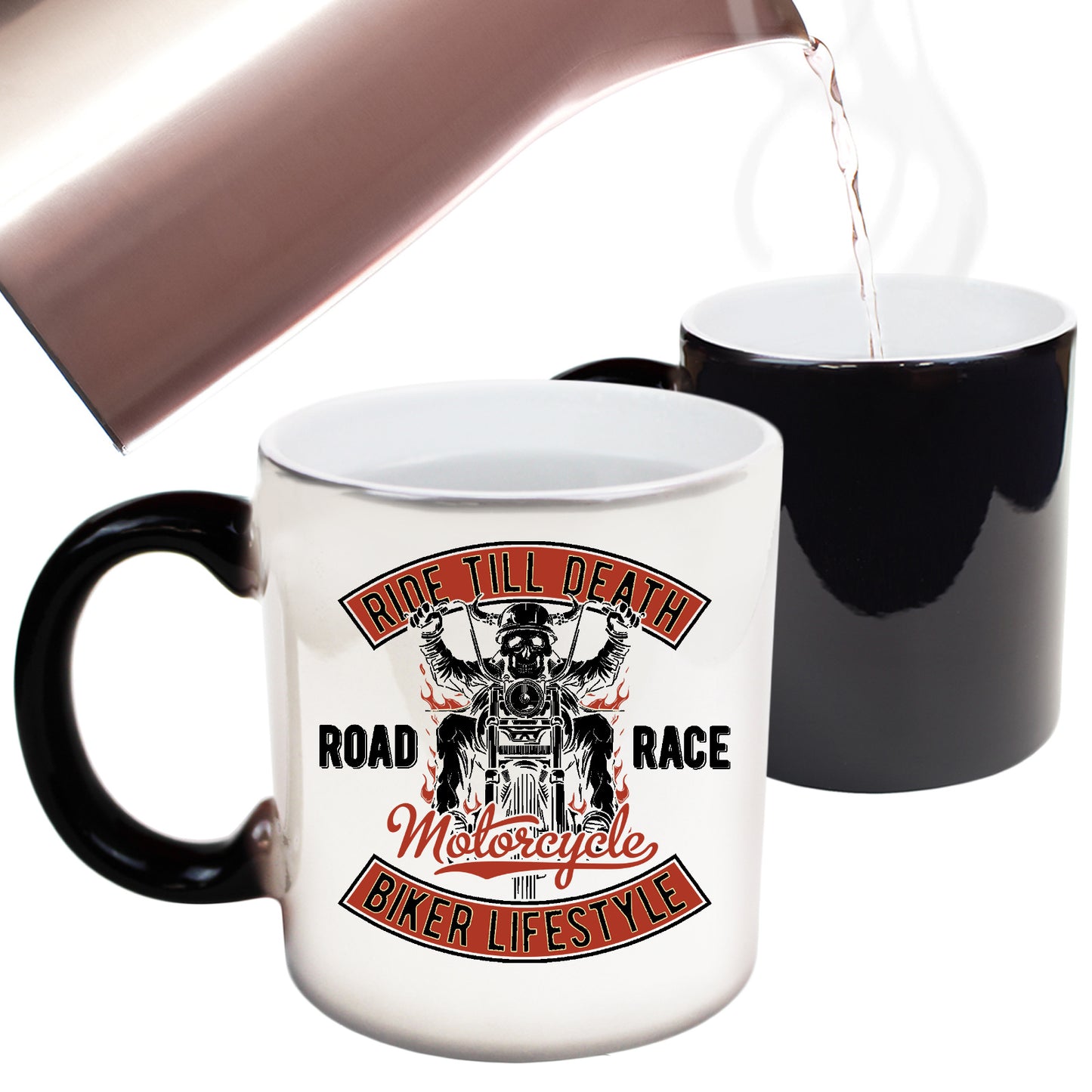 Ride Till Death Motorcycle Motorbike Biker - Funny Colour Changing Mug