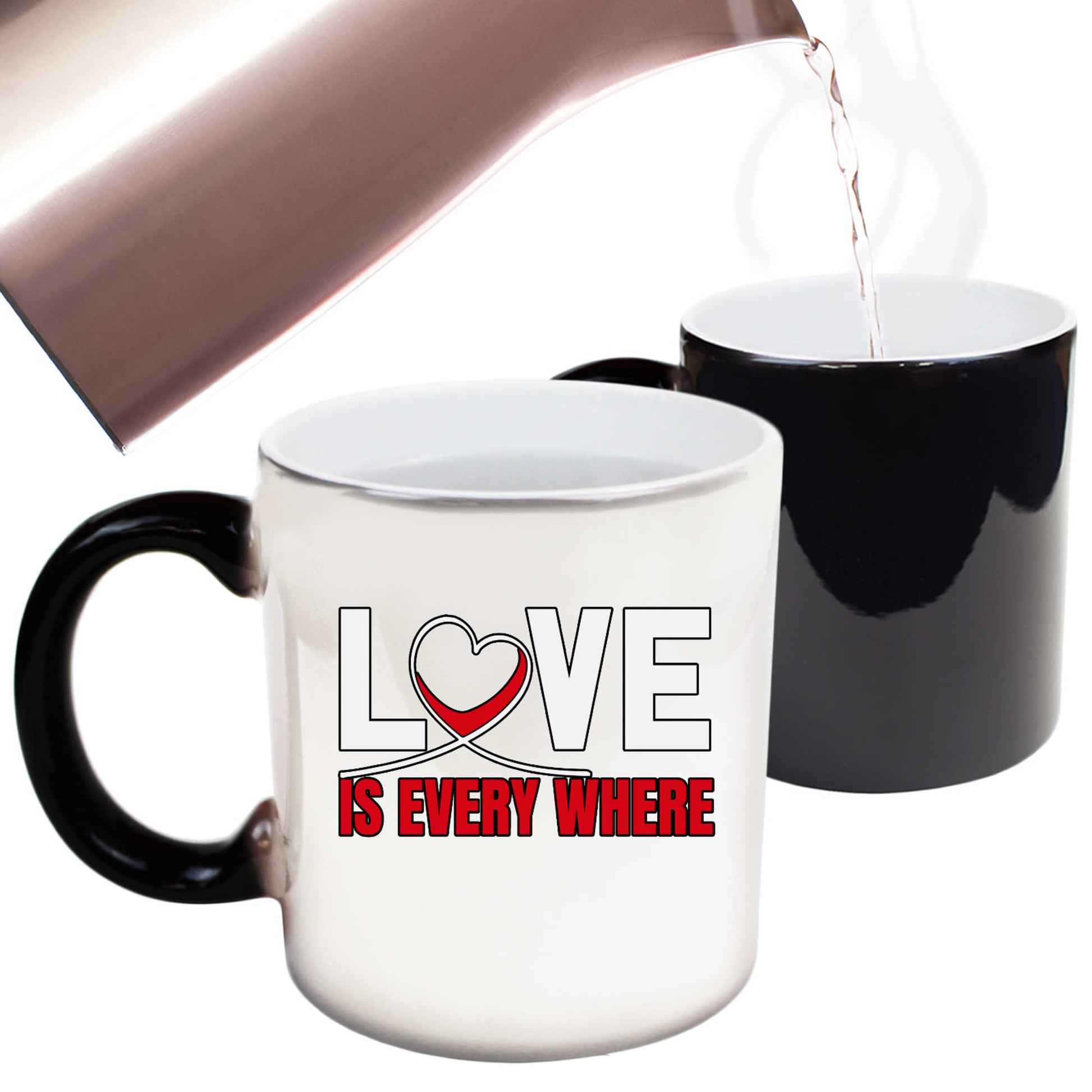 Love Is Every Where Valentines Day - Funny Colour Changing Mug