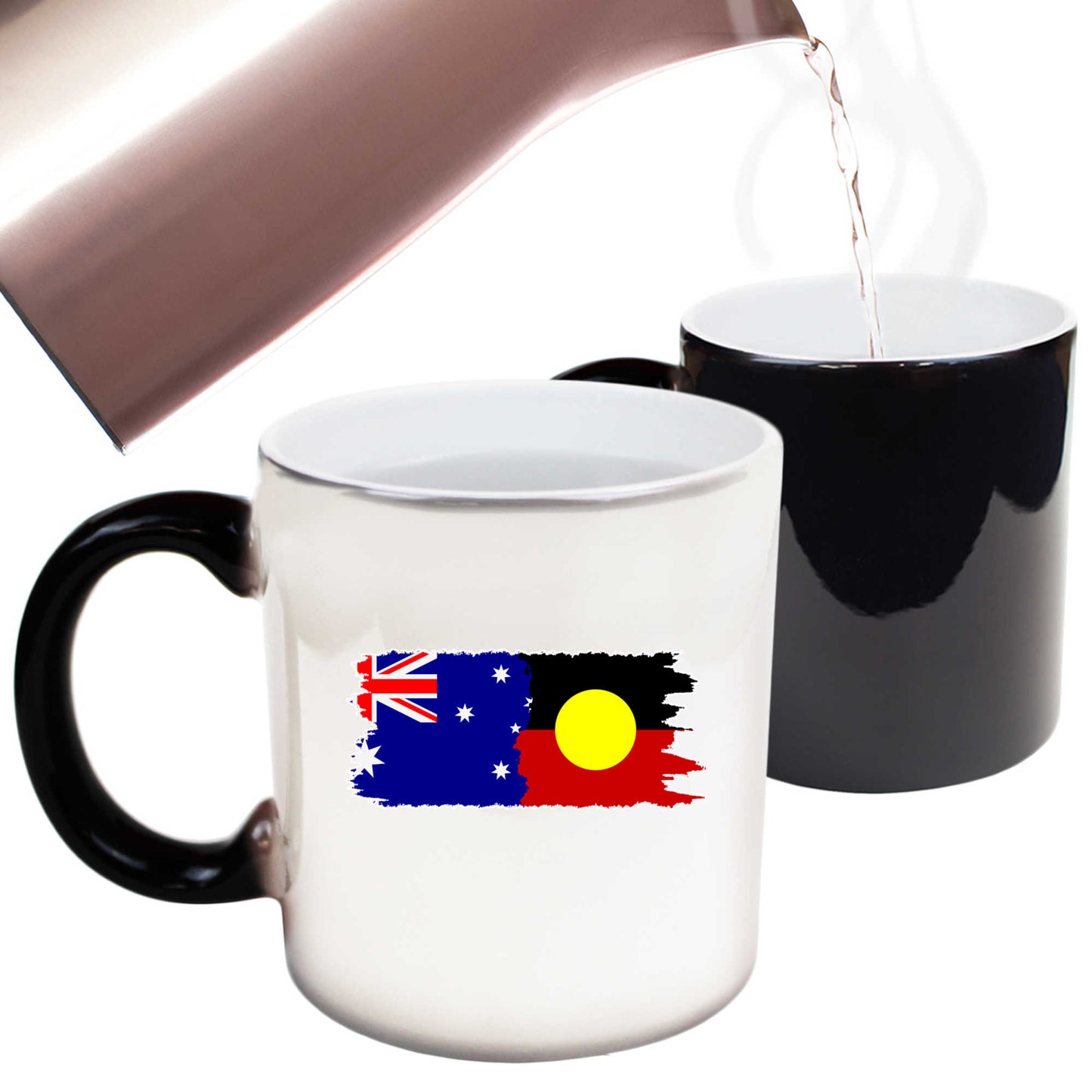 Australia Aboriginal Flag Joined United As One - Funny Colour Changing Mug