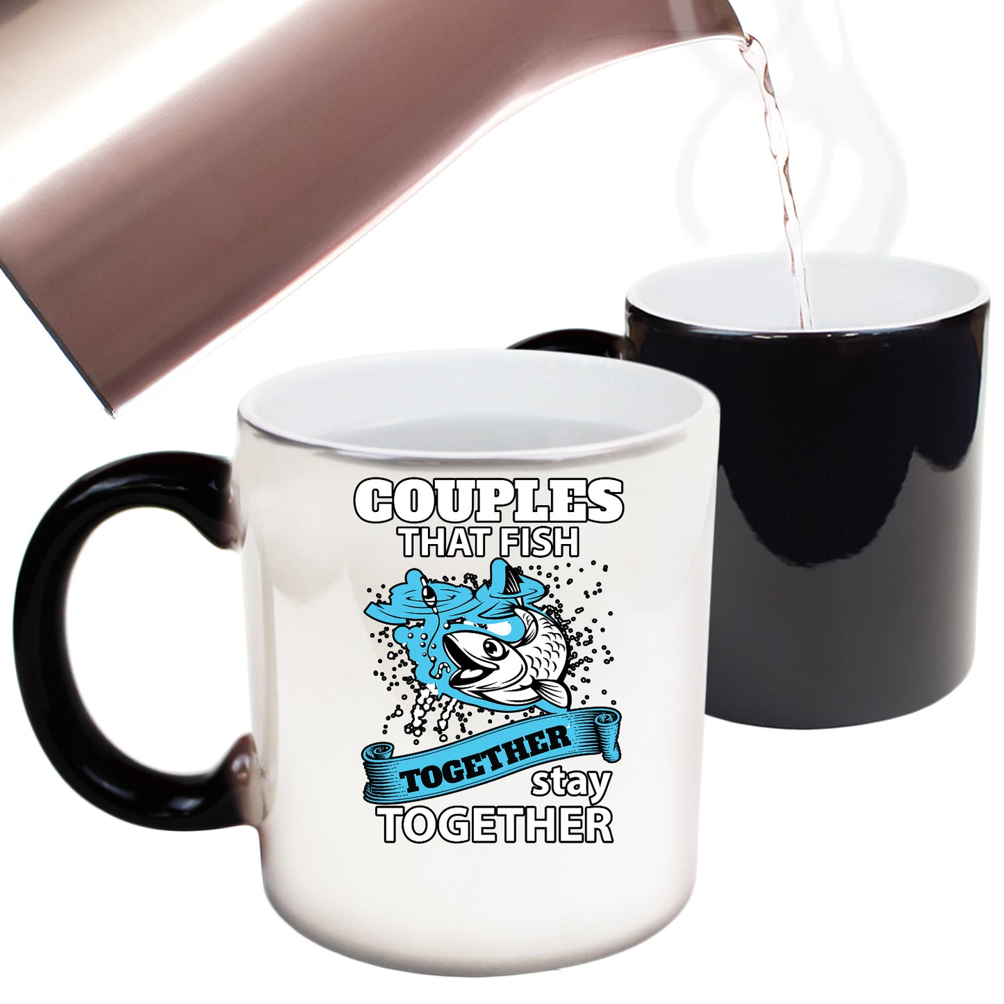 Fishing Couples That Fish Together Stay Together - Funny Colour Changing Mug