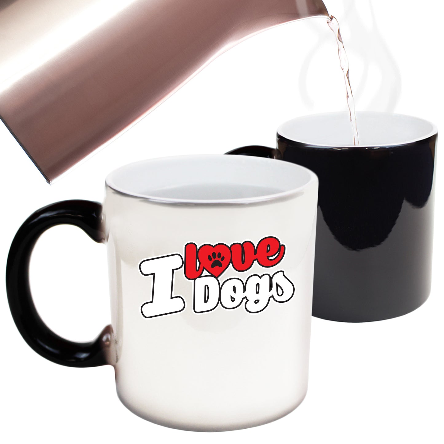 Love Dogs Stencil - Funny Colour Changing Mug