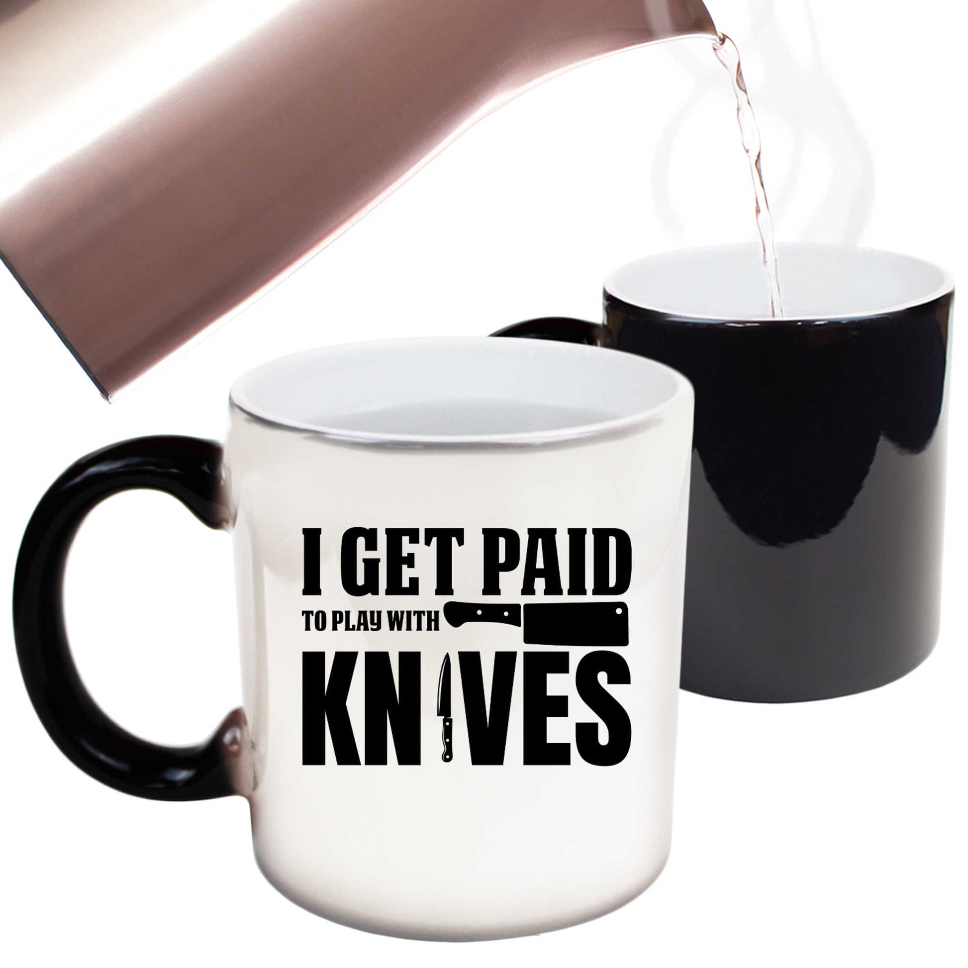 I Get Paid To Play With Knives Chef Cooking - Funny Colour Changing Mug