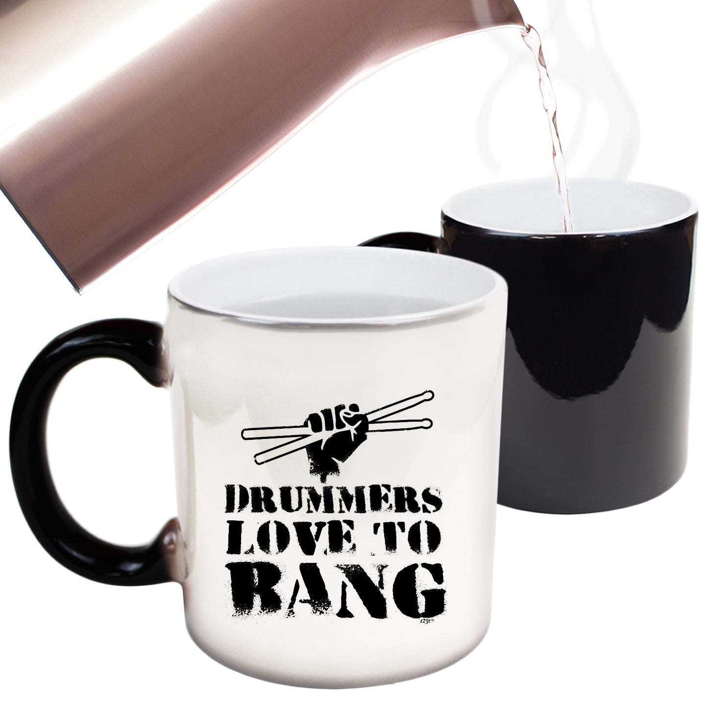 Drummers Love To Bang Music Drum - Funny Colour Changing Mug