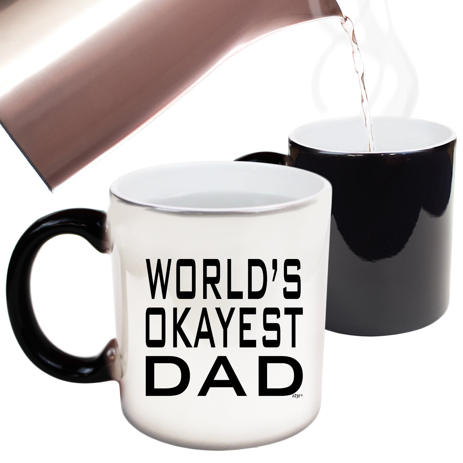 Worlds Okayest Dad - Funny Colour Changing Mug