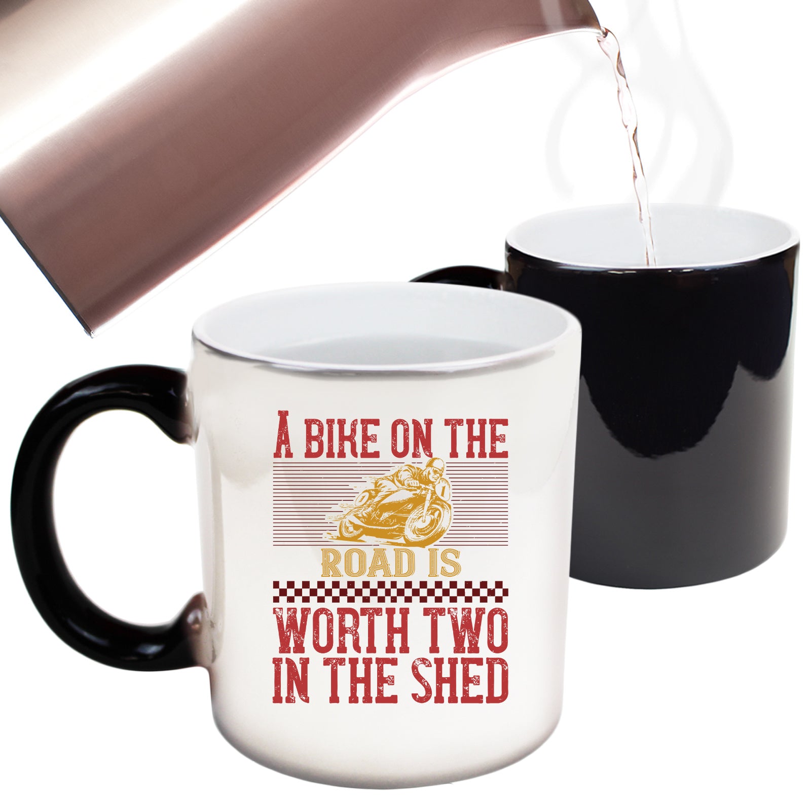 A Bike On The Worth Two In The Shed Motorbike - Funny Colour Changing Mug