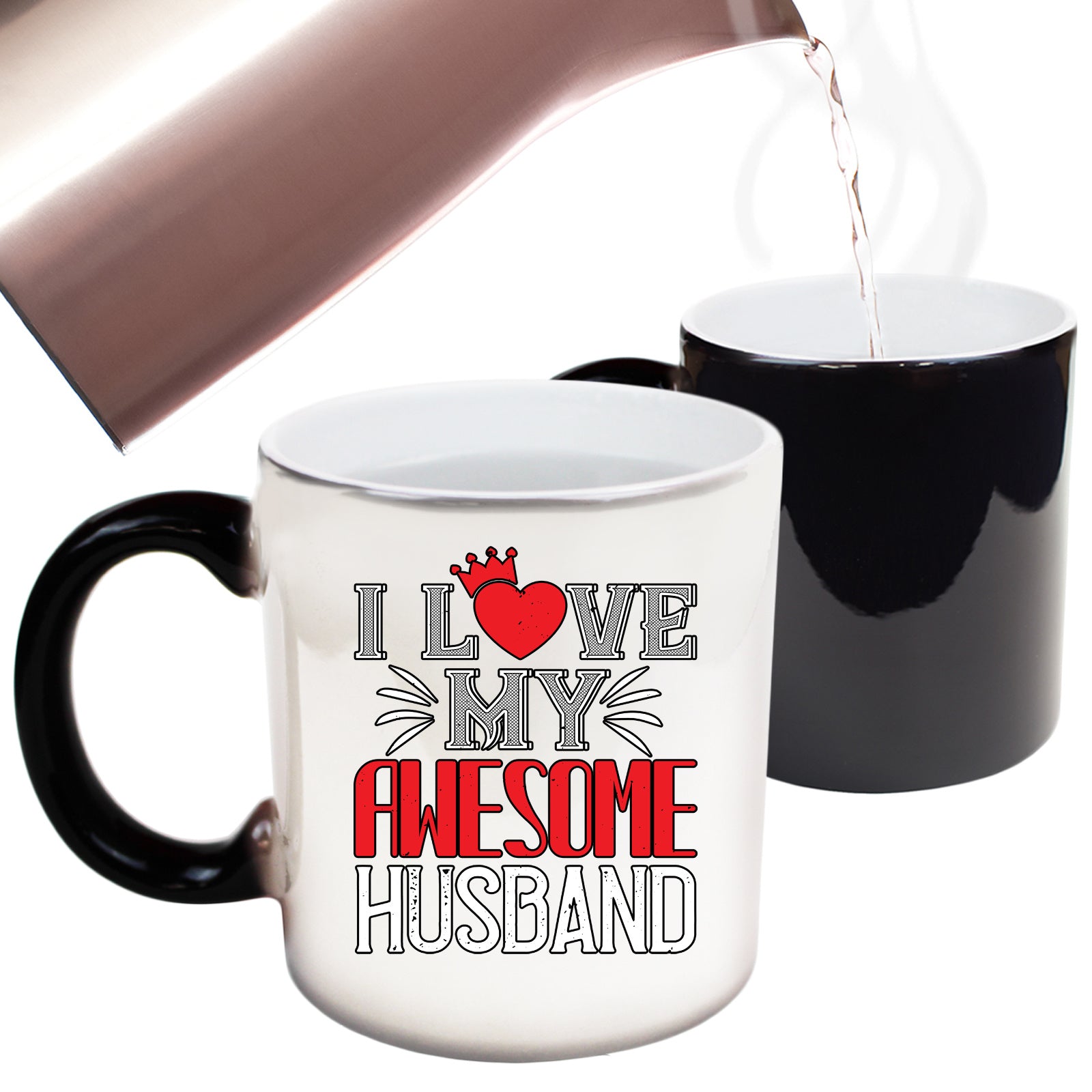 I Love My Awesome Husband Valentine - Funny Colour Changing Mug