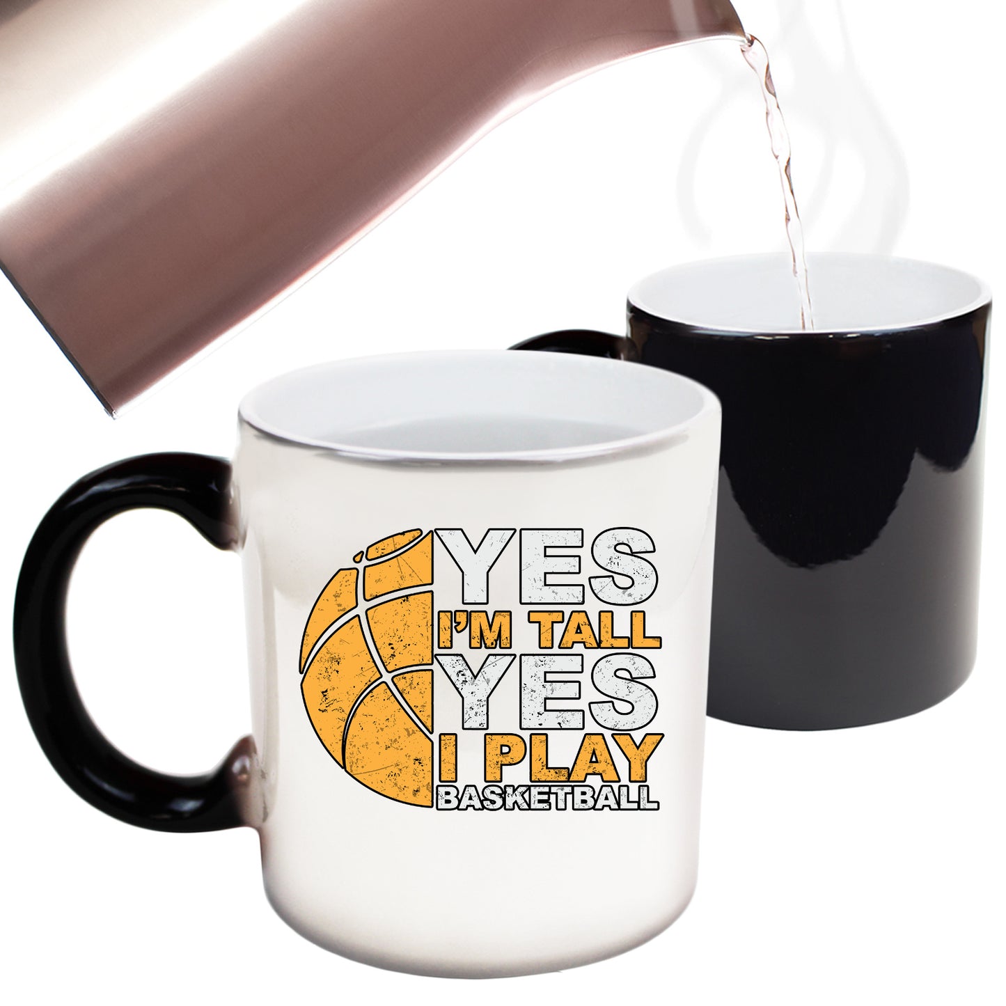 Basketball Yes Im Tall And Play Sports - Funny Colour Changing Mug