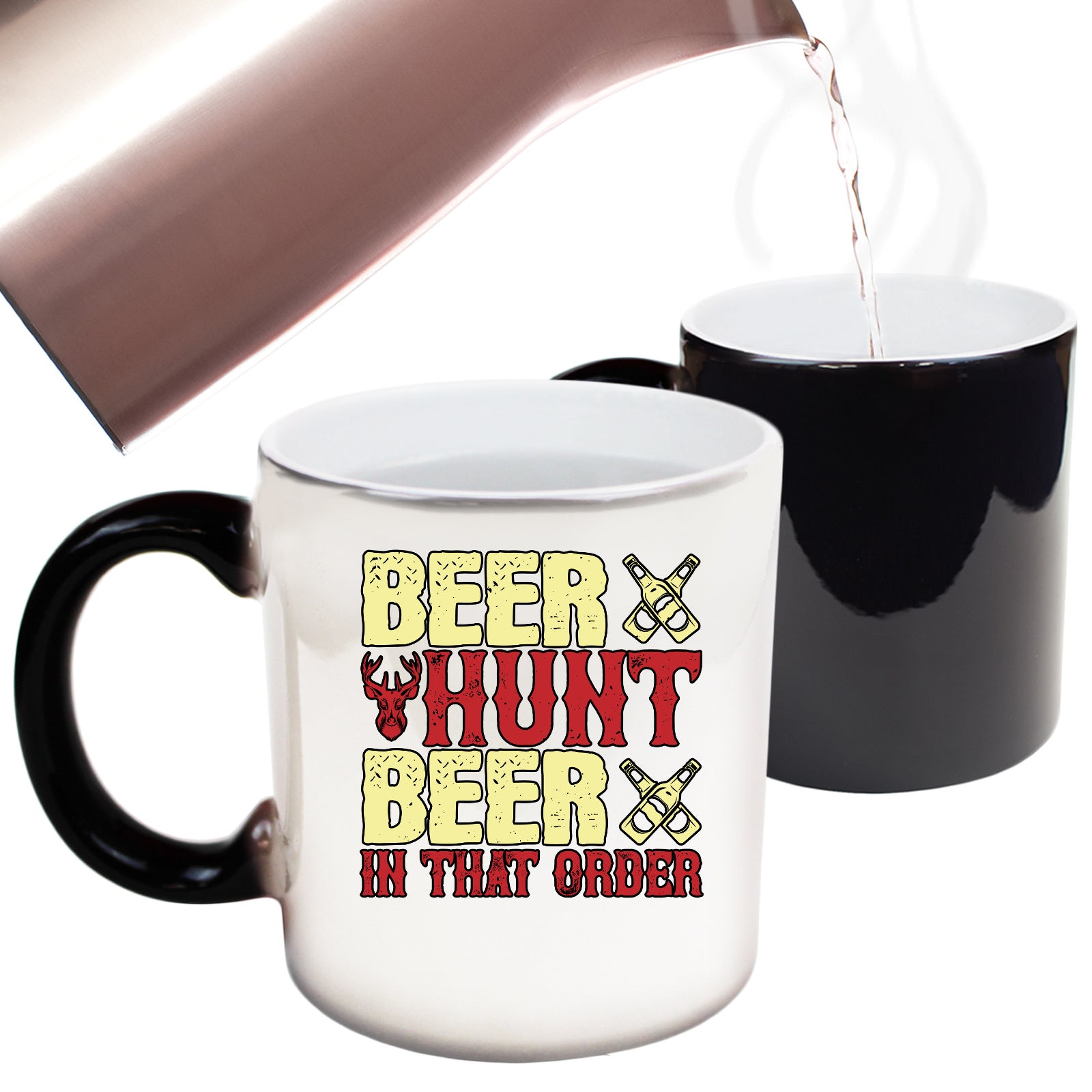 Beer Hunt Beer In That Order - Funny Colour Changing Mug