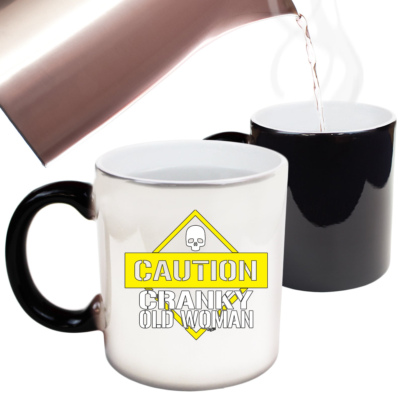 Caution Cranky Old Woman - Funny Colour Changing Mug