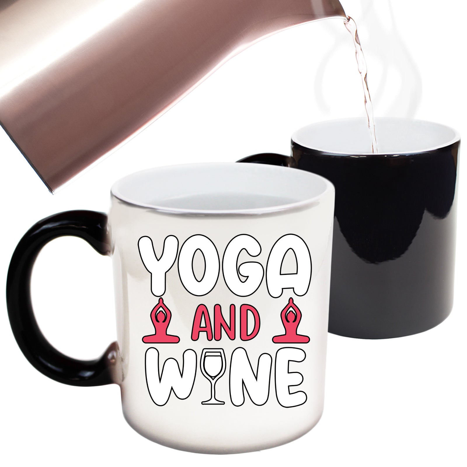 Yoga And Wine - Funny Colour Changing Mug