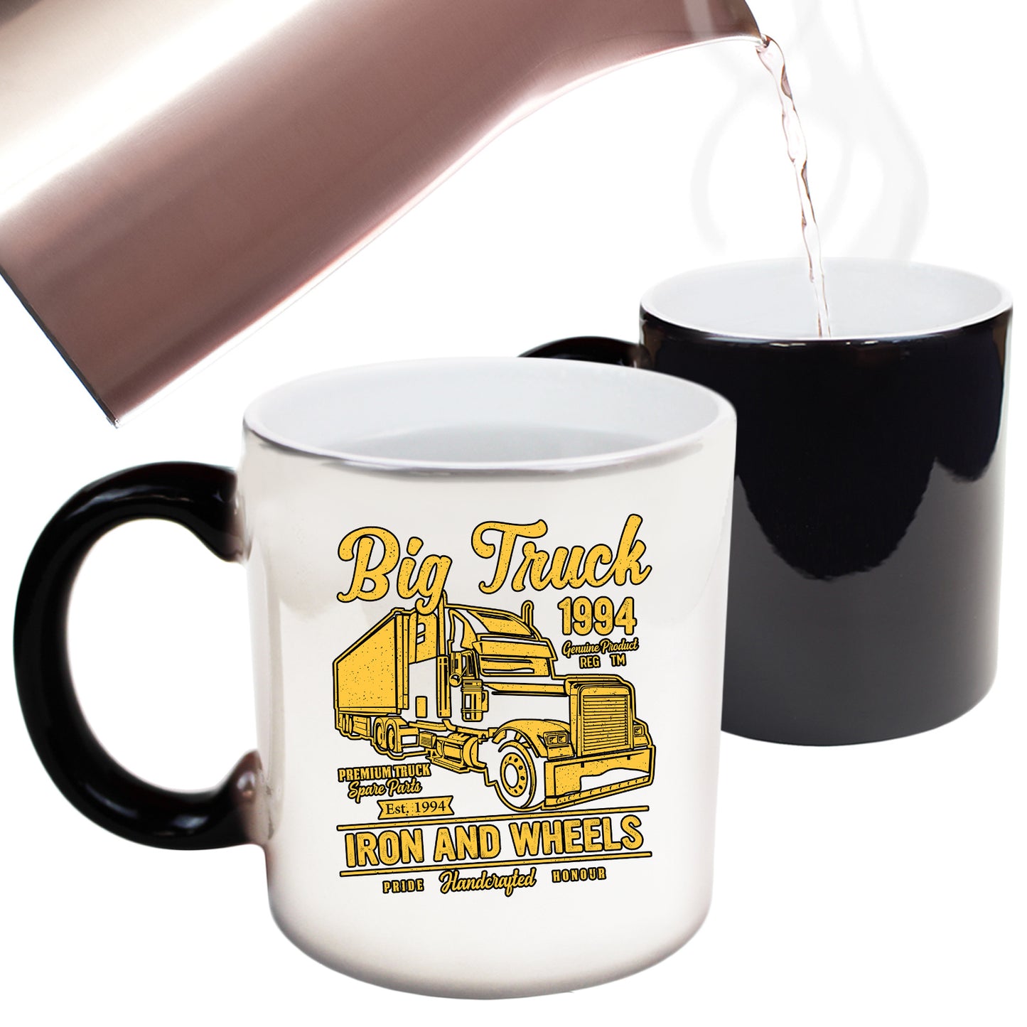 Big Trucks Iron And Wheels Truck - Funny Colour Changing Mug