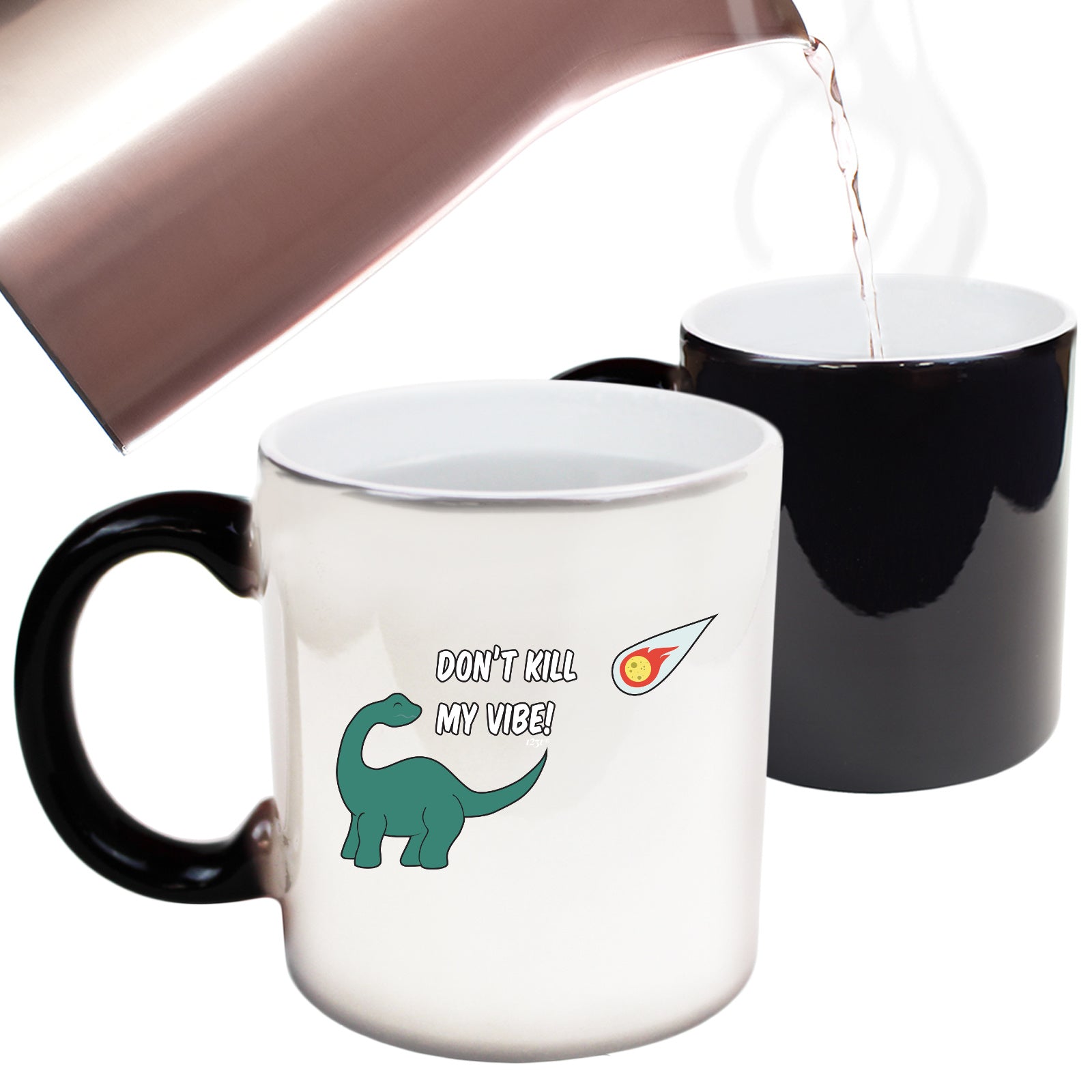 Dont Kill My Vibe Dinosaur - Funny Colour Changing Mug