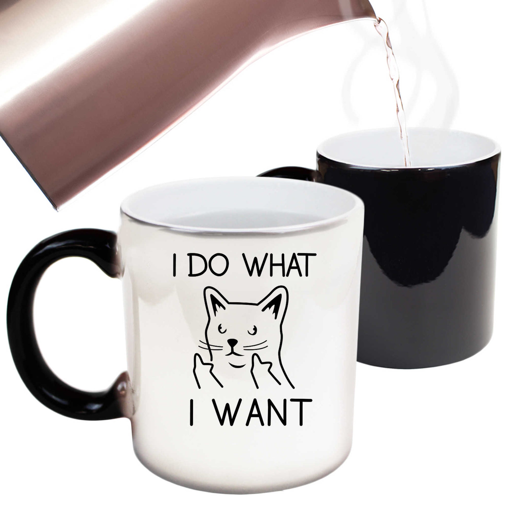 Do What I Want Cat Fingers V2 - Funny Colour Changing Mug