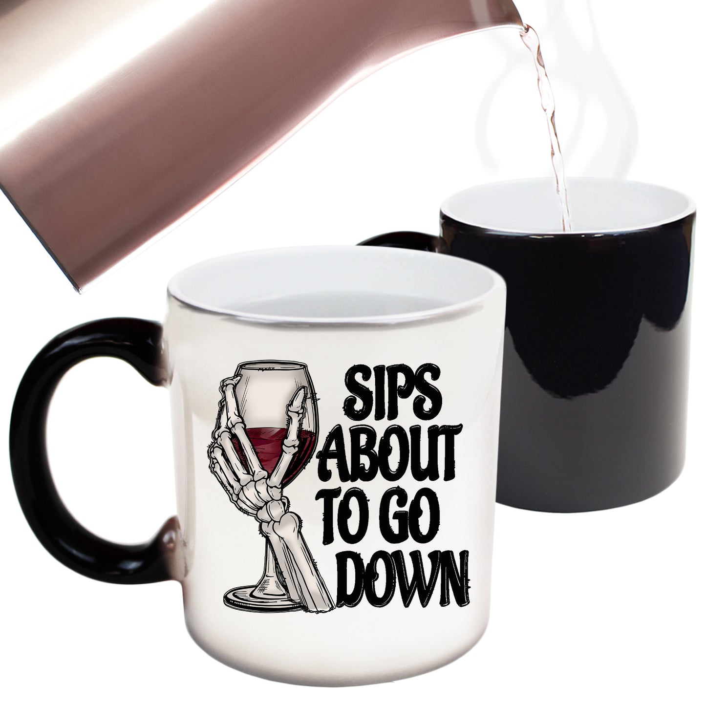 Sips About To Go Down Wind Drinking Alcohol - Funny Colour Changing Mug