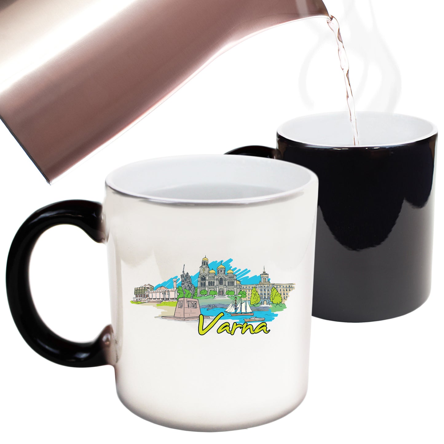 Varna Bulgaria Country Flag Destination - Funny Colour Changing Mug