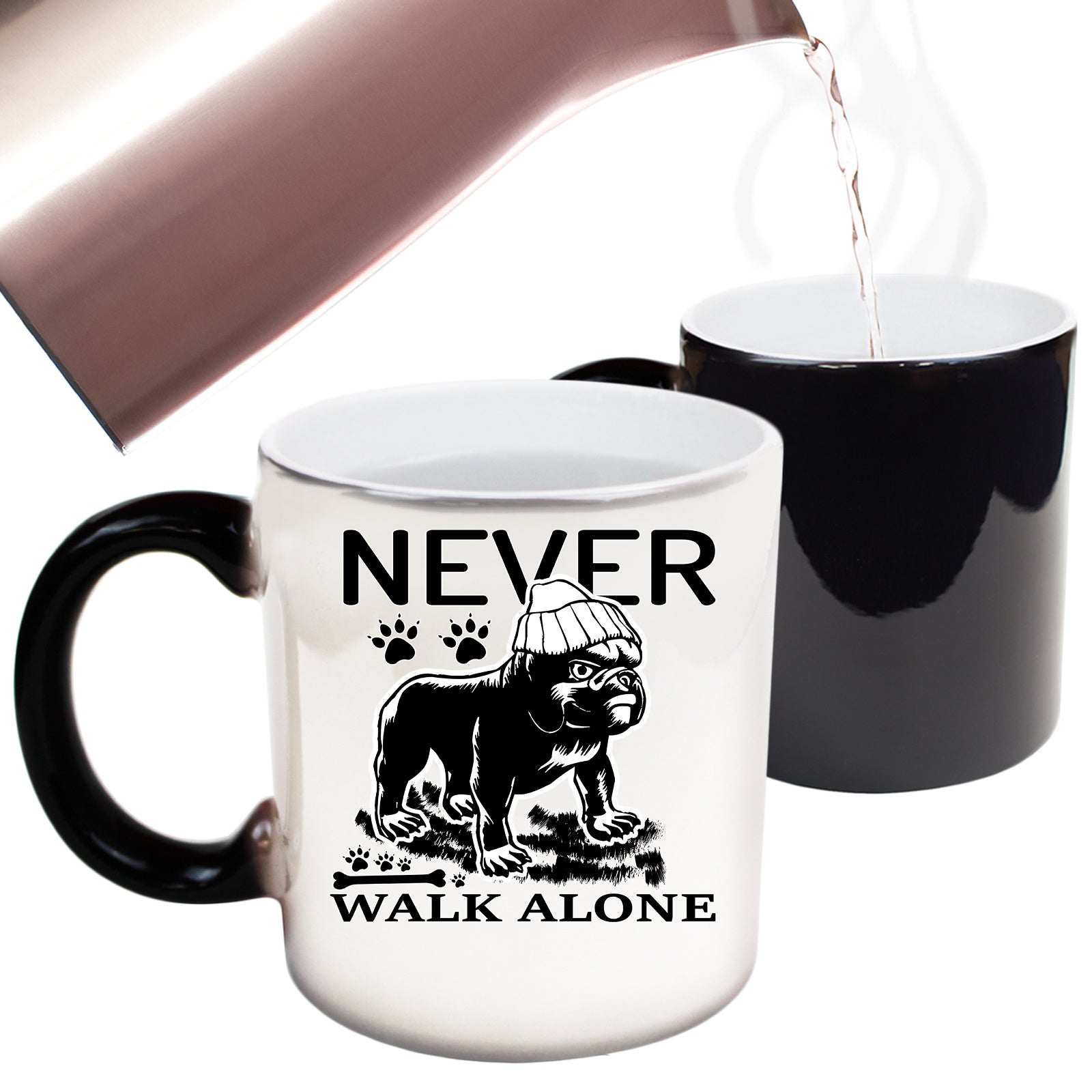 Never Walk Alone Dog - Funny Colour Changing Mug