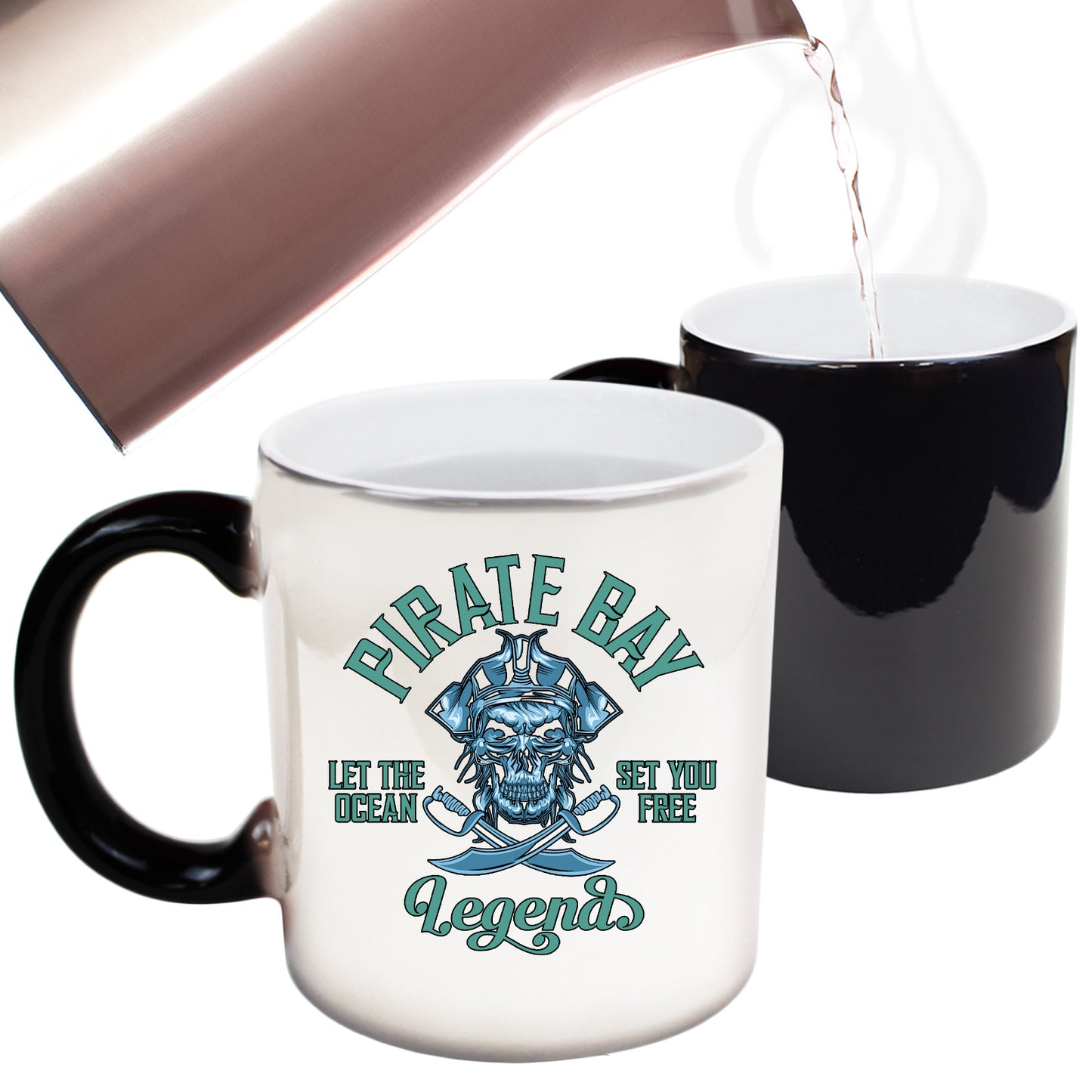 Pirate Bay Let The Ocean Set You Free - Funny Colour Changing Mug