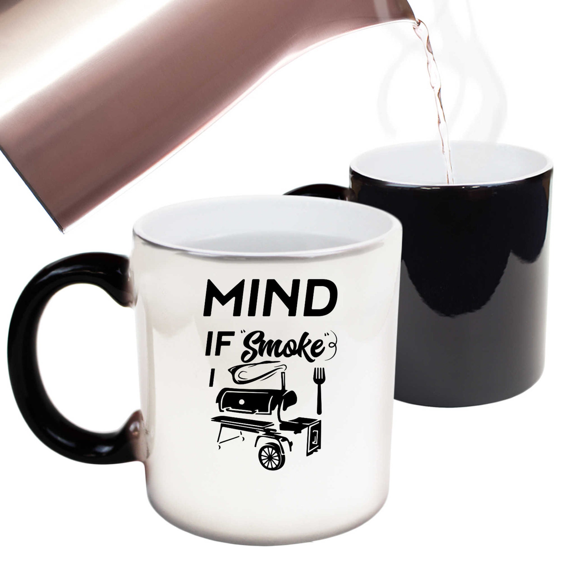 Mind If I Smoke Bbq Lover Avid Smoker Mens - Funny Colour Changing Mug