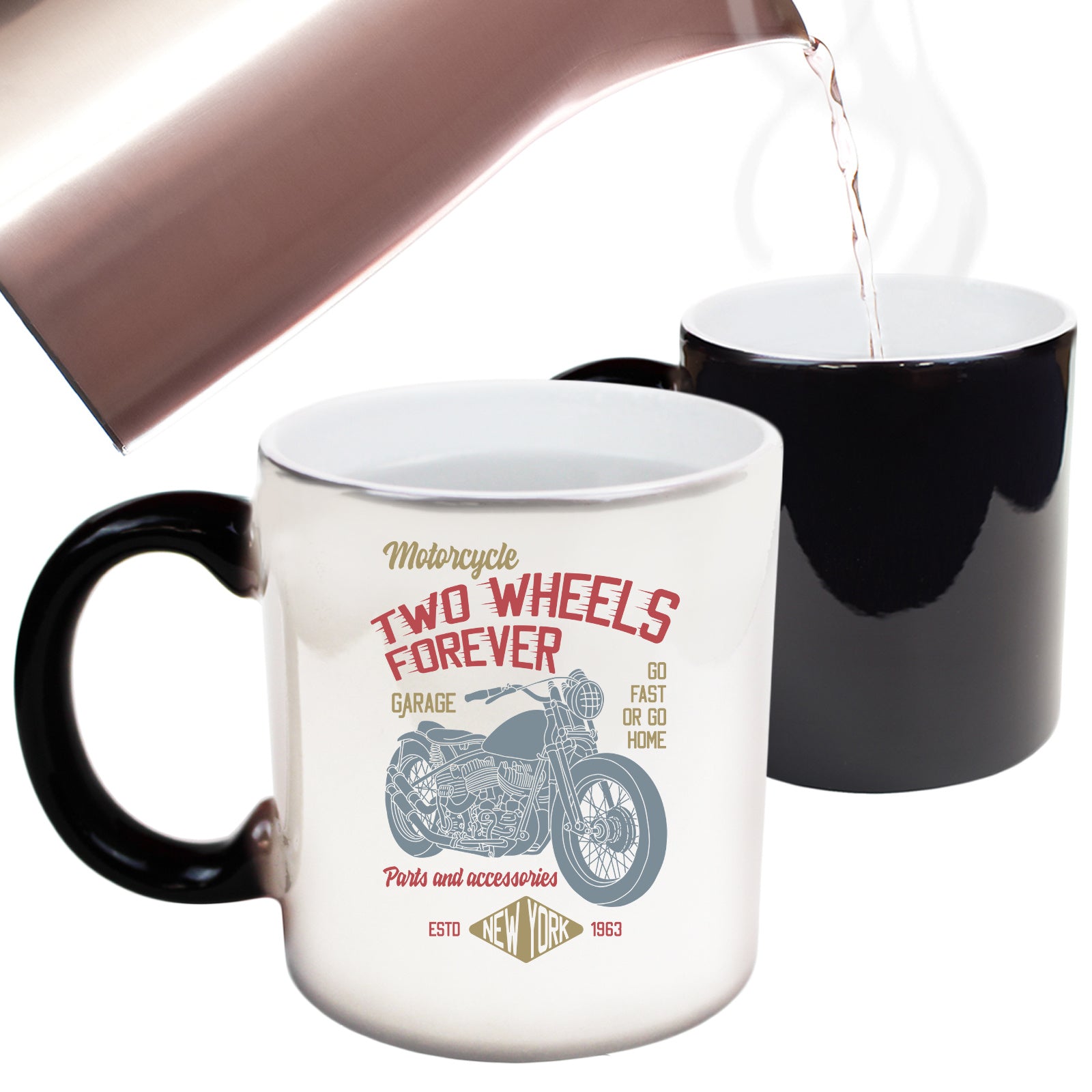 Motorcycle 2 Wheels Forever Motorbike - Funny Colour Changing Mug