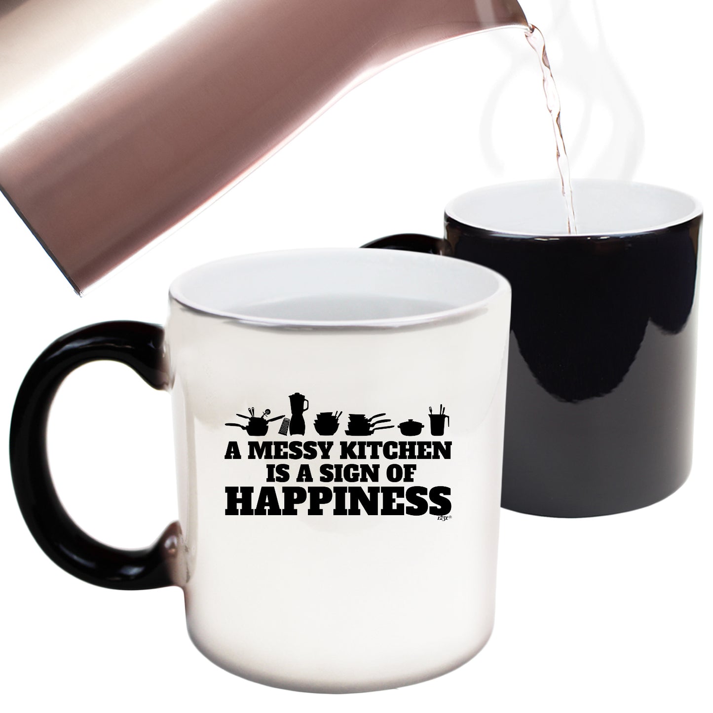 A Messy Kitchen Is A Sign Of Happiness - Funny Colour Changing Mug