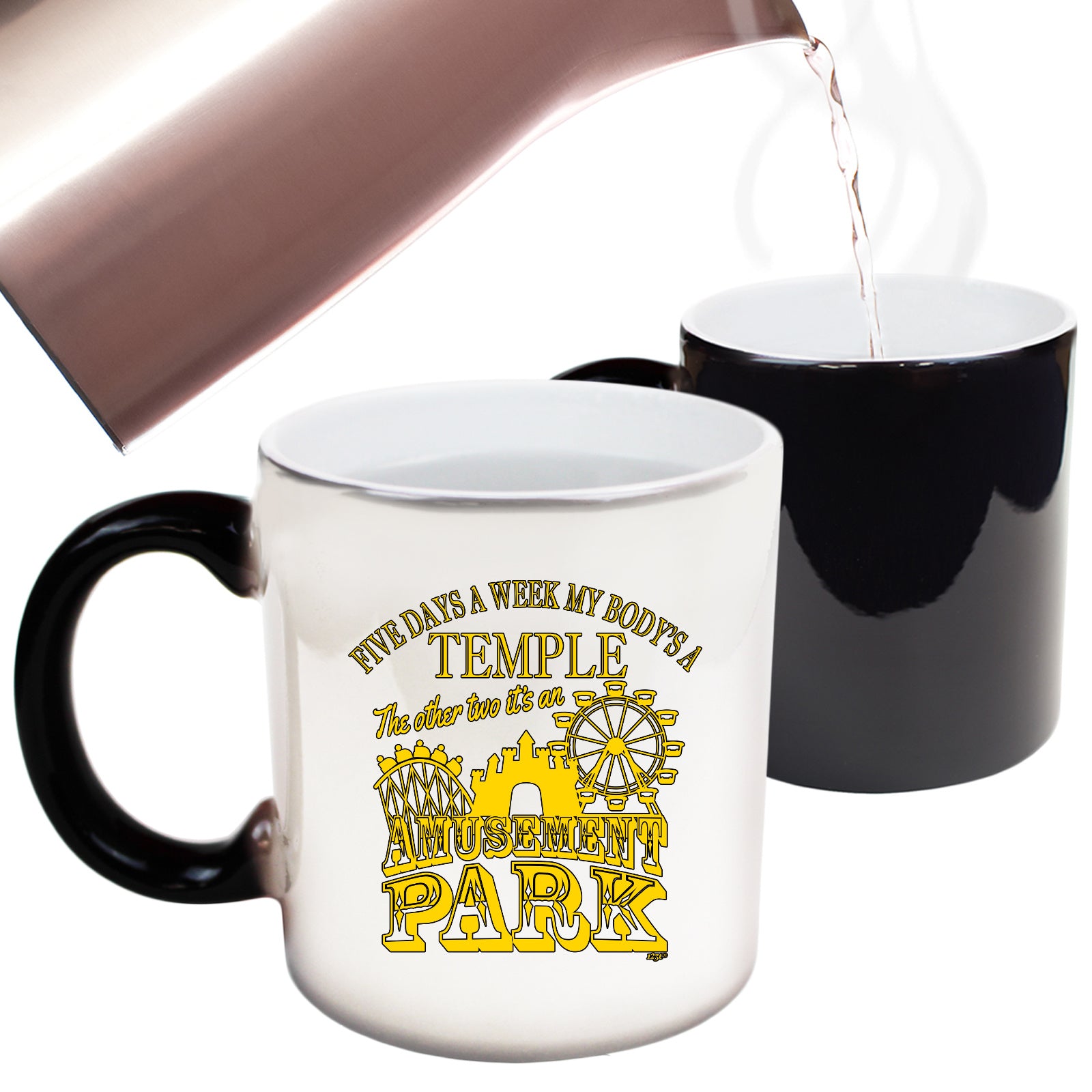 Five Days A Week My Body Is A Temple - Funny Colour Changing Mug