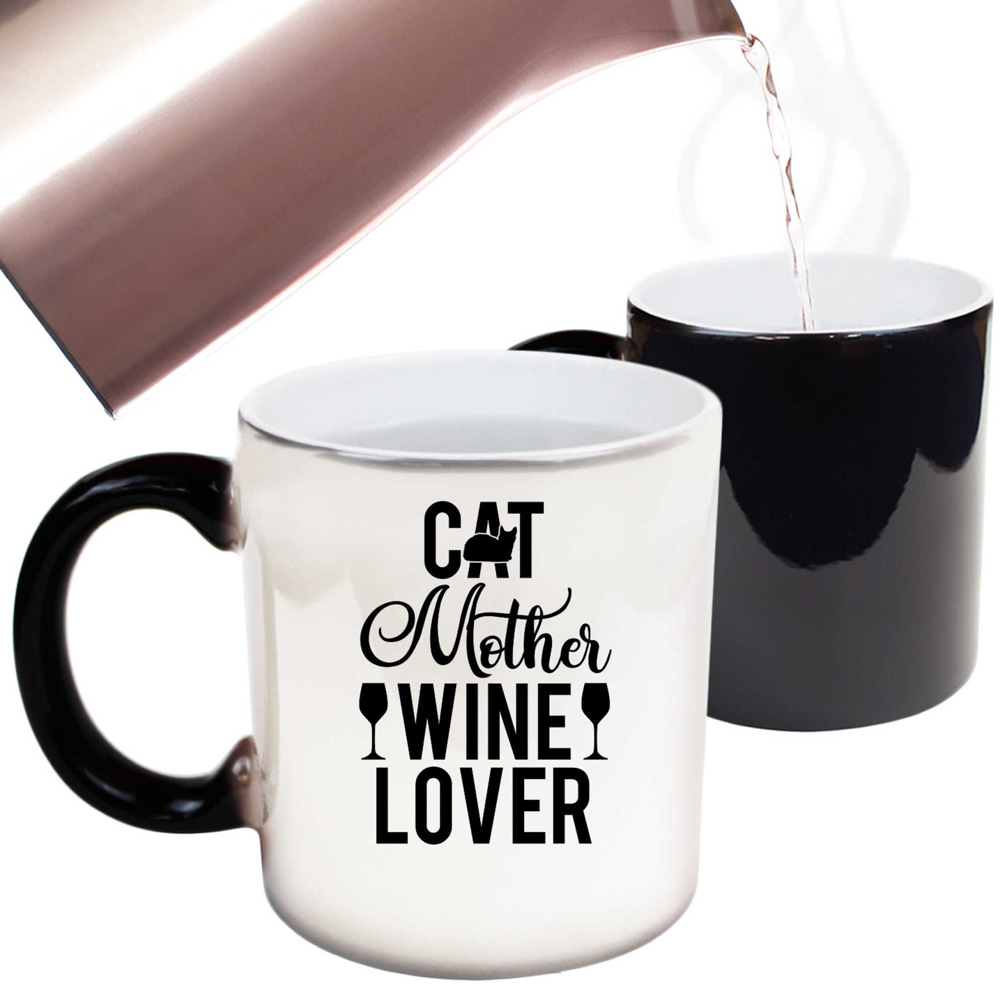 Cat Mother Wine Lover - Funny Colour Changing Mug