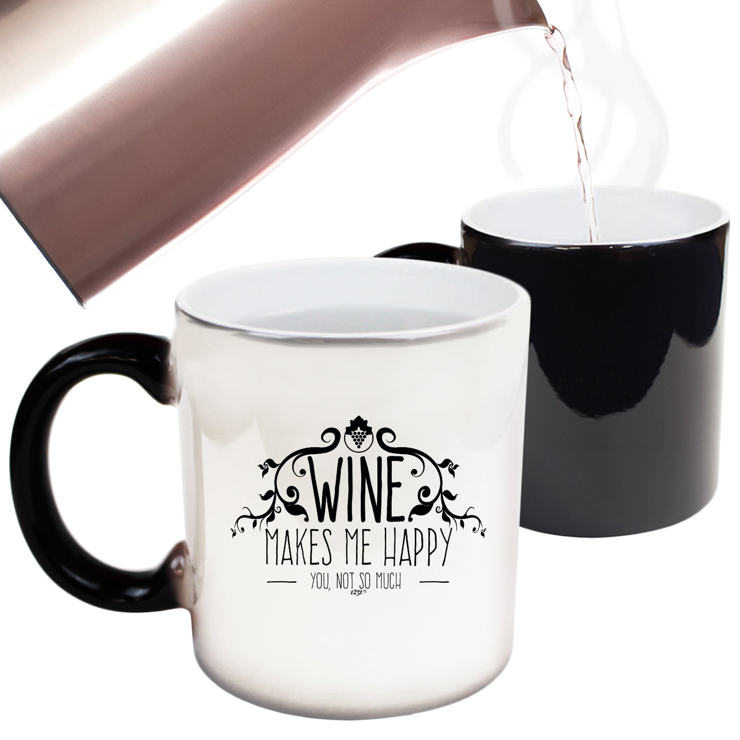 Wine Makes Me Happy You Not So Much - Funny Colour Changing Mug