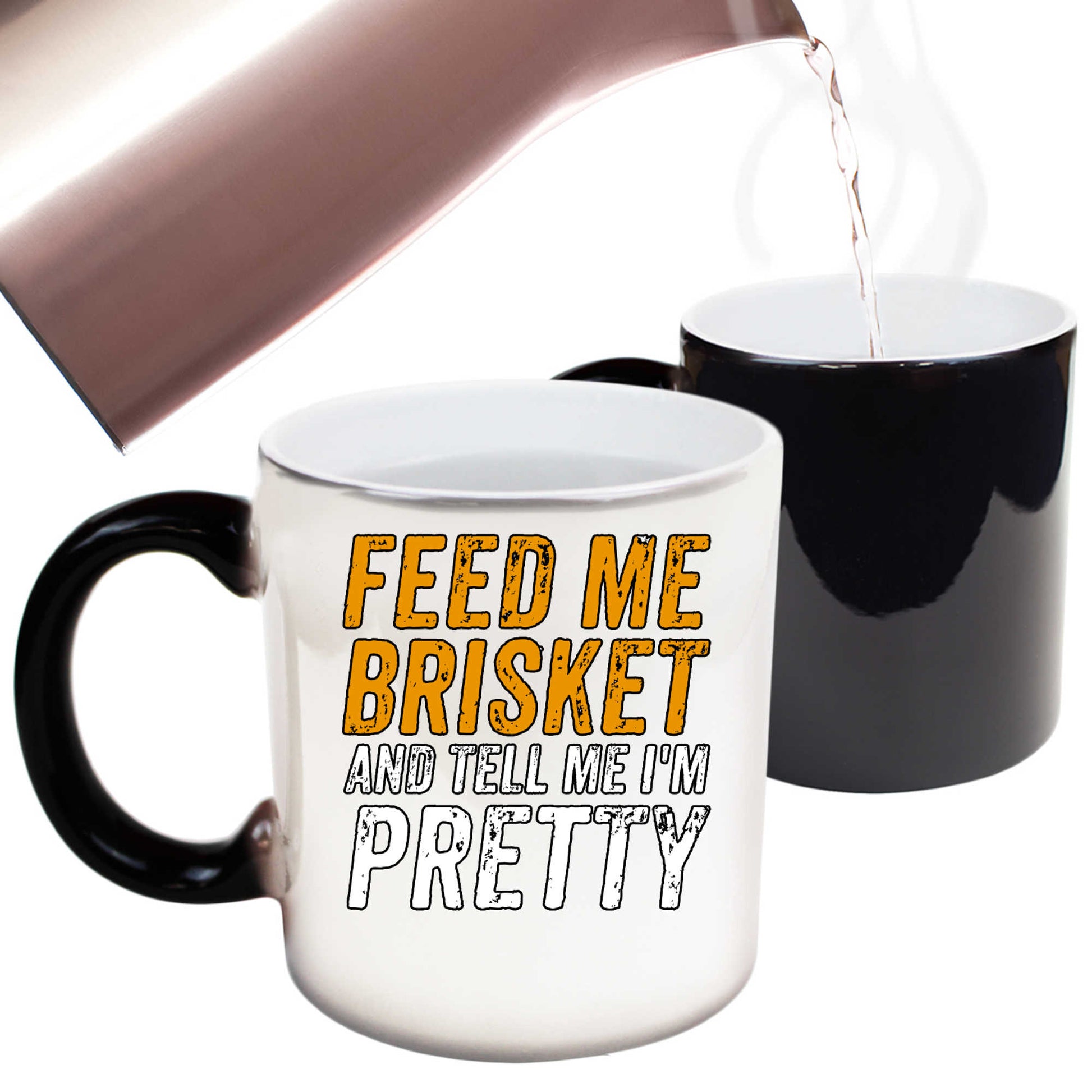 Feed Me Brisket Pretty Bbq Cooking - Funny Colour Changing Mug