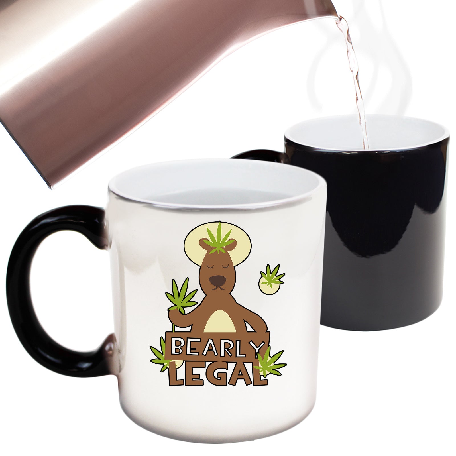 Bearly Legal Bear Weed - Funny Colour Changing Mug