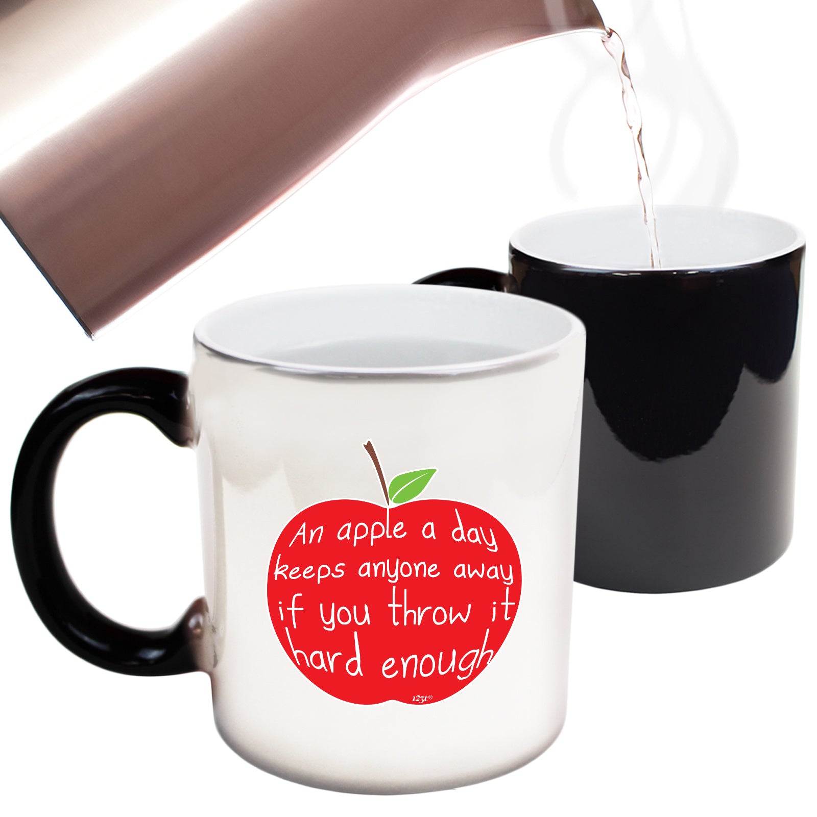 An Apple A Day Keeps Anyone Away - Funny Colour Changing Mug