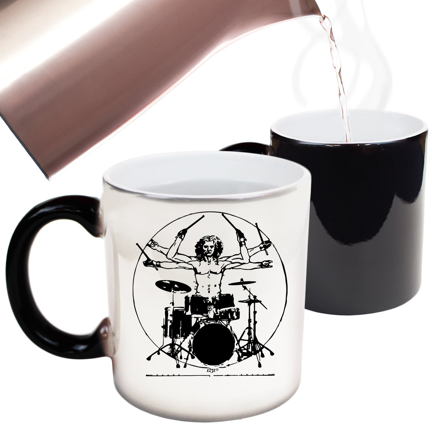 Leonardo Drummer Black  - Funny Colour Changing Mug